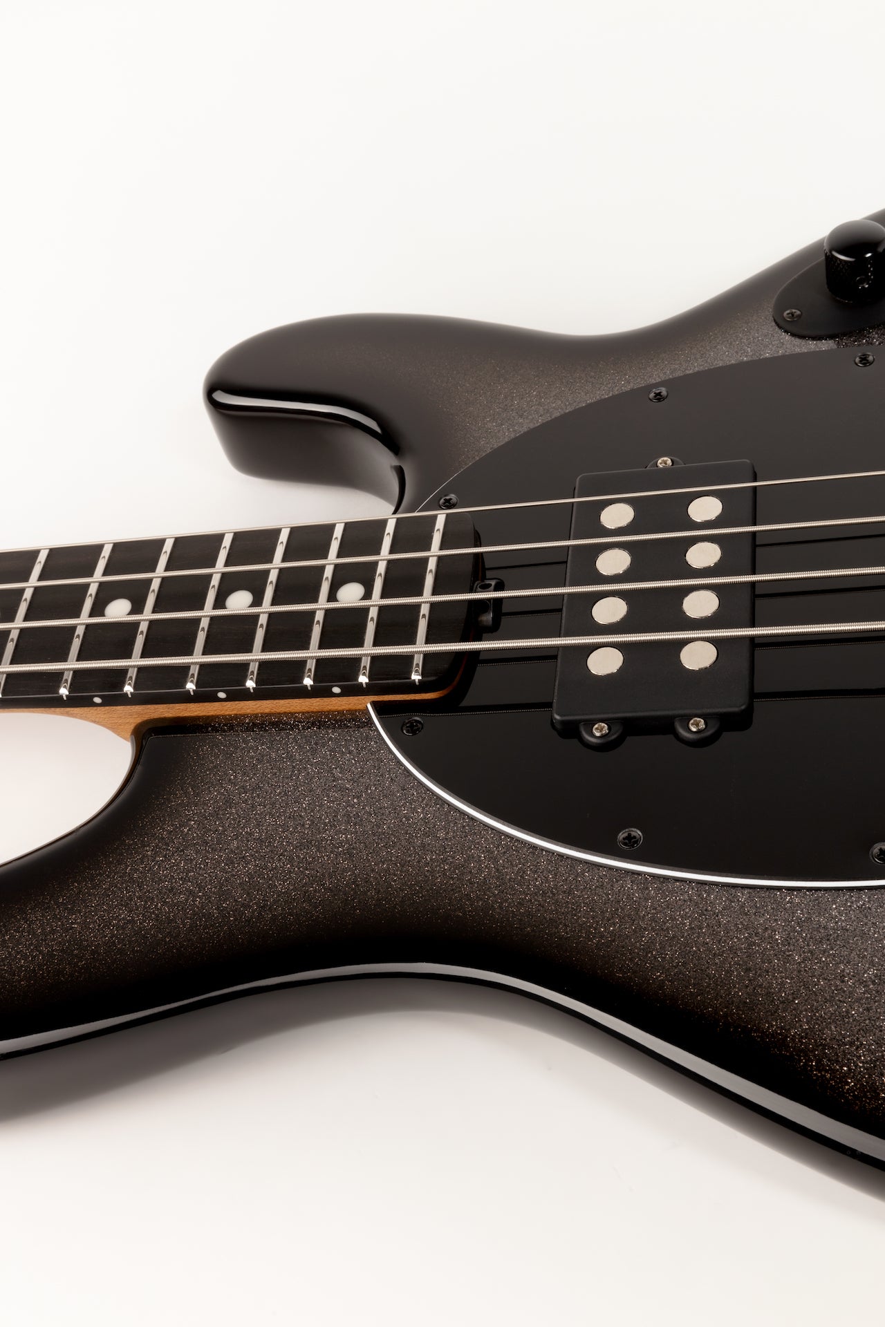 Ernie Ball Music Man StingRay Special 4 HH Bass Guitar - Smoked Chrome with Ebony Fingerboard F95176 - HIENDGUITAR Musicman bass