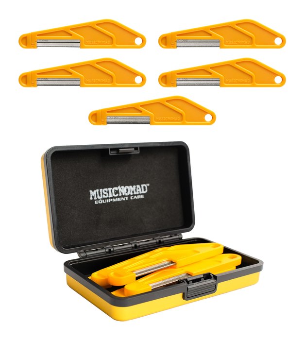 5 pc. Bass Diamond Coated Nut File Set, with Storage Case MN673 - HIENDGUITAR musicnomad Nut file