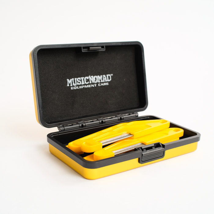 6 pc. Electric Guitar Diamond Coated Nut File Set - Light Strings, with Storage Case MN668 - HIENDGUITAR musicnomad Nut file