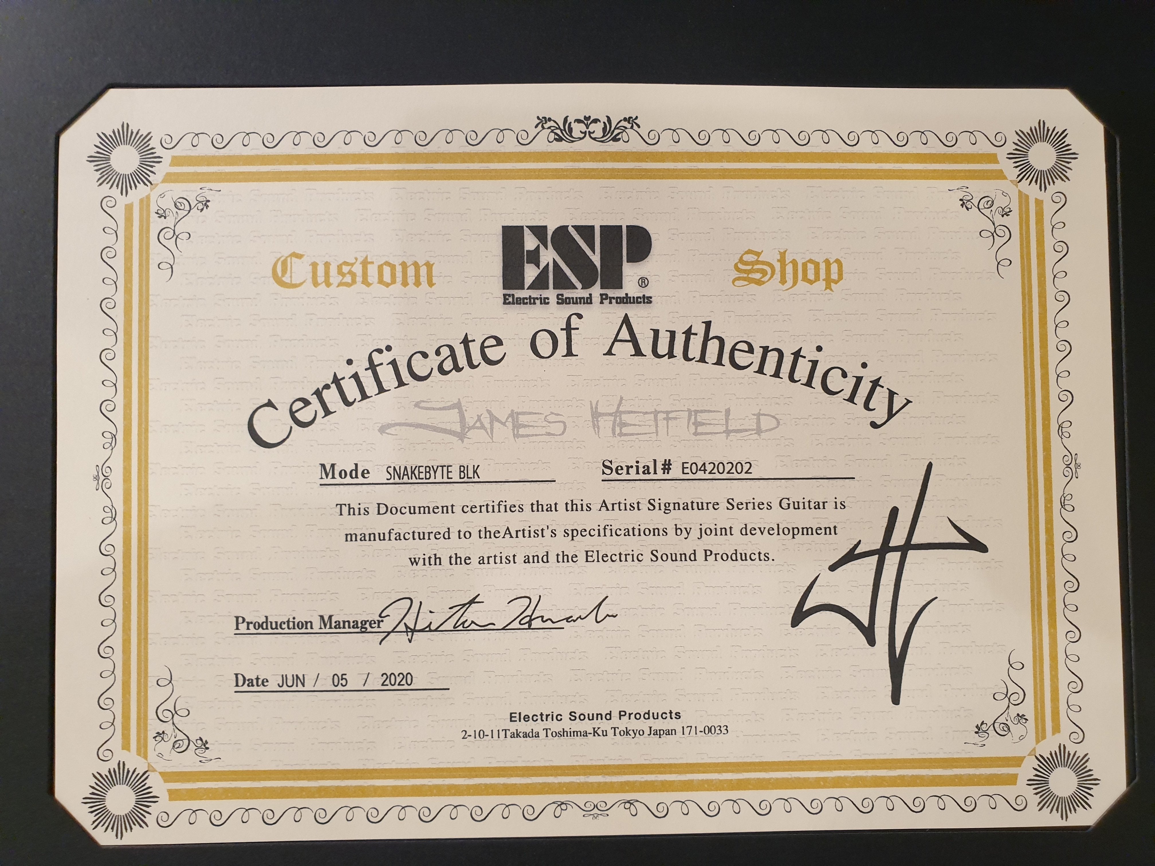 ESP Snakebyte GLOSS black E0420202 - HIENDGUITAR ESP GUITAR