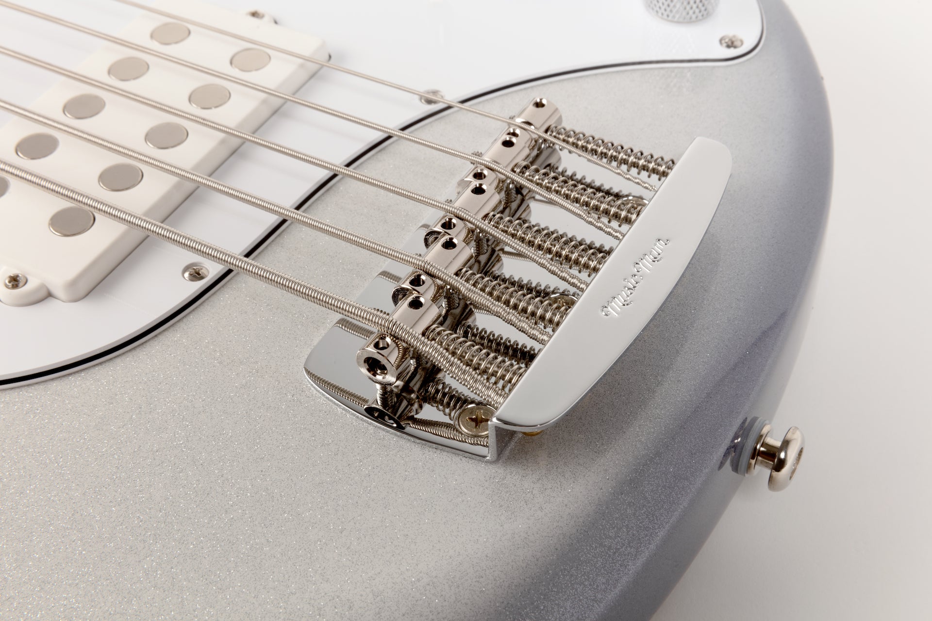 Ernie Ball Music Man StingRay Special 5 H Bass Guitar - Snowy Night with Maple Fingerboard F95745 - HIENDGUITAR Musicman bass