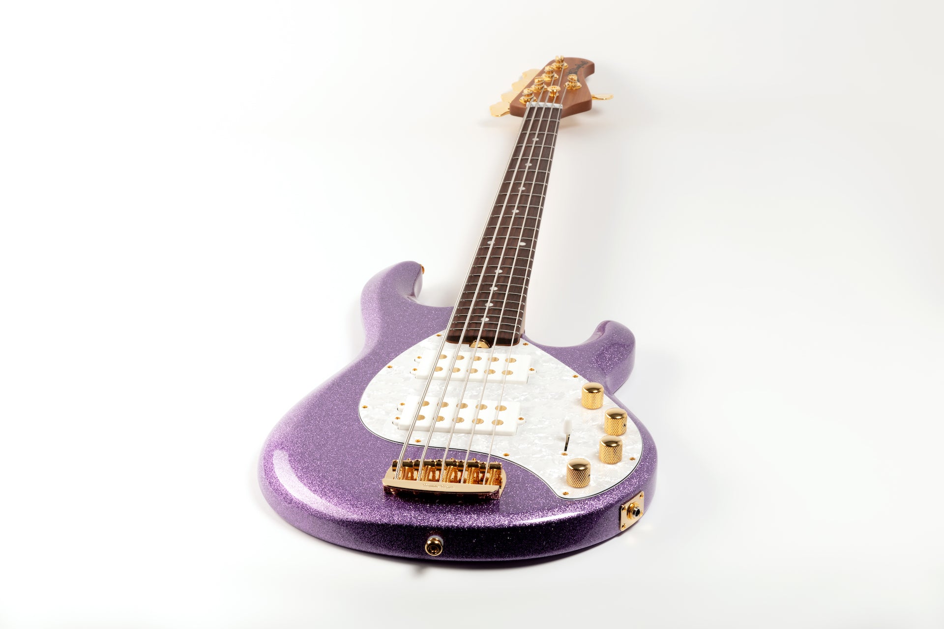 Ernie Ball Music Man StingRay Special 5 HH Bass Guitar - Amethyst Sparkle with Rosewood Fingerboard F91626 - HIENDGUITAR Musicman bass