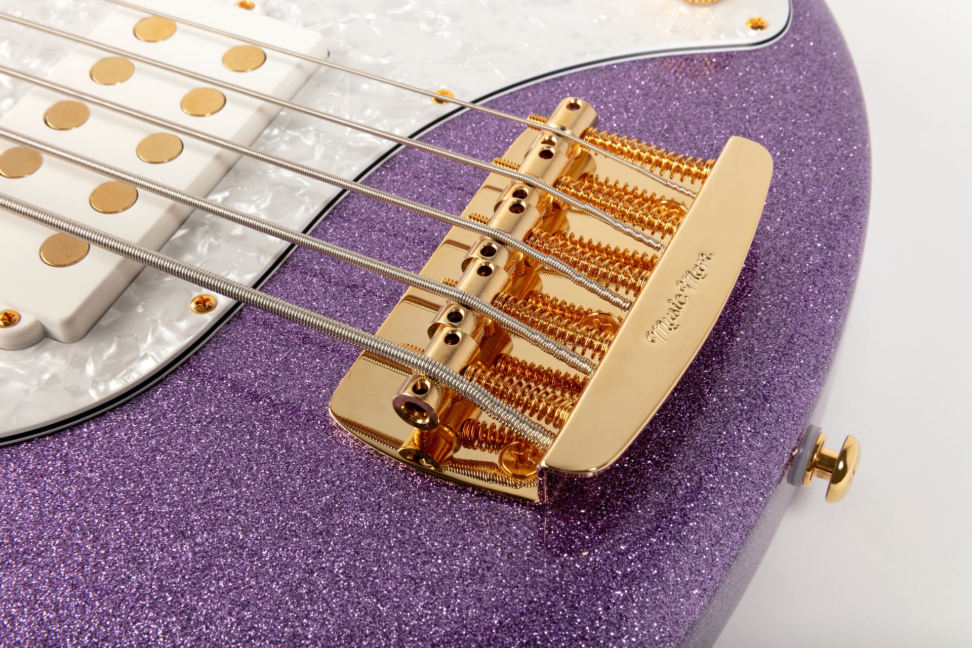 Ernie Ball Music Man StingRay Special 5 HH Bass Guitar - Amethyst Sparkle with Rosewood Fingerboard F91626 - HIENDGUITAR Musicman bass