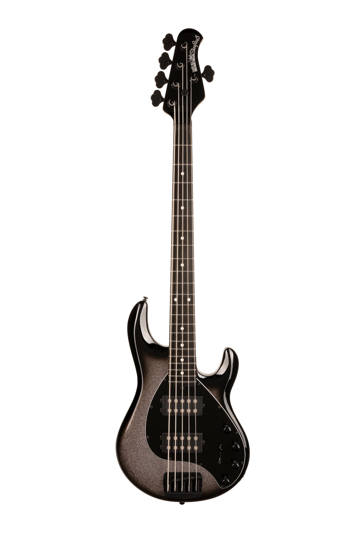 Ernie Ball Music Man StingRay Special 5 HH Bass Guitar - Smoked Chrome with Ebony F96546 Fingerboard - HIENDGUITAR Musicman bass