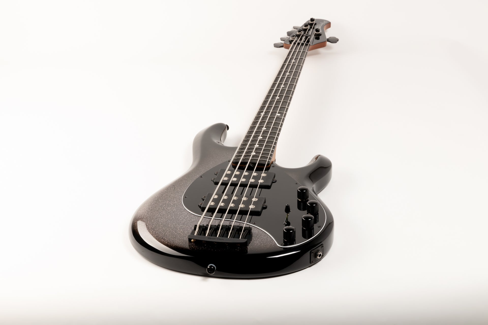 Ernie Ball Music Man StingRay Special 5 HH Bass Guitar - Smoked Chrome with Ebony F96546 Fingerboard - HIENDGUITAR Musicman bass