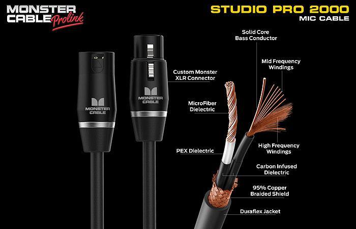 Monster® Prolink Studio Pro 2000 Microphone Cable - HIENDGUITAR Monstercable Cable