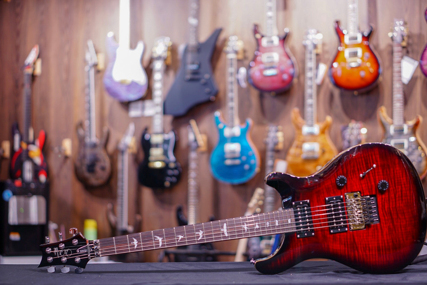 PRS SE Custom 24 Floyd Rose in fire red - HIENDGUITAR PRS SE GUITAR