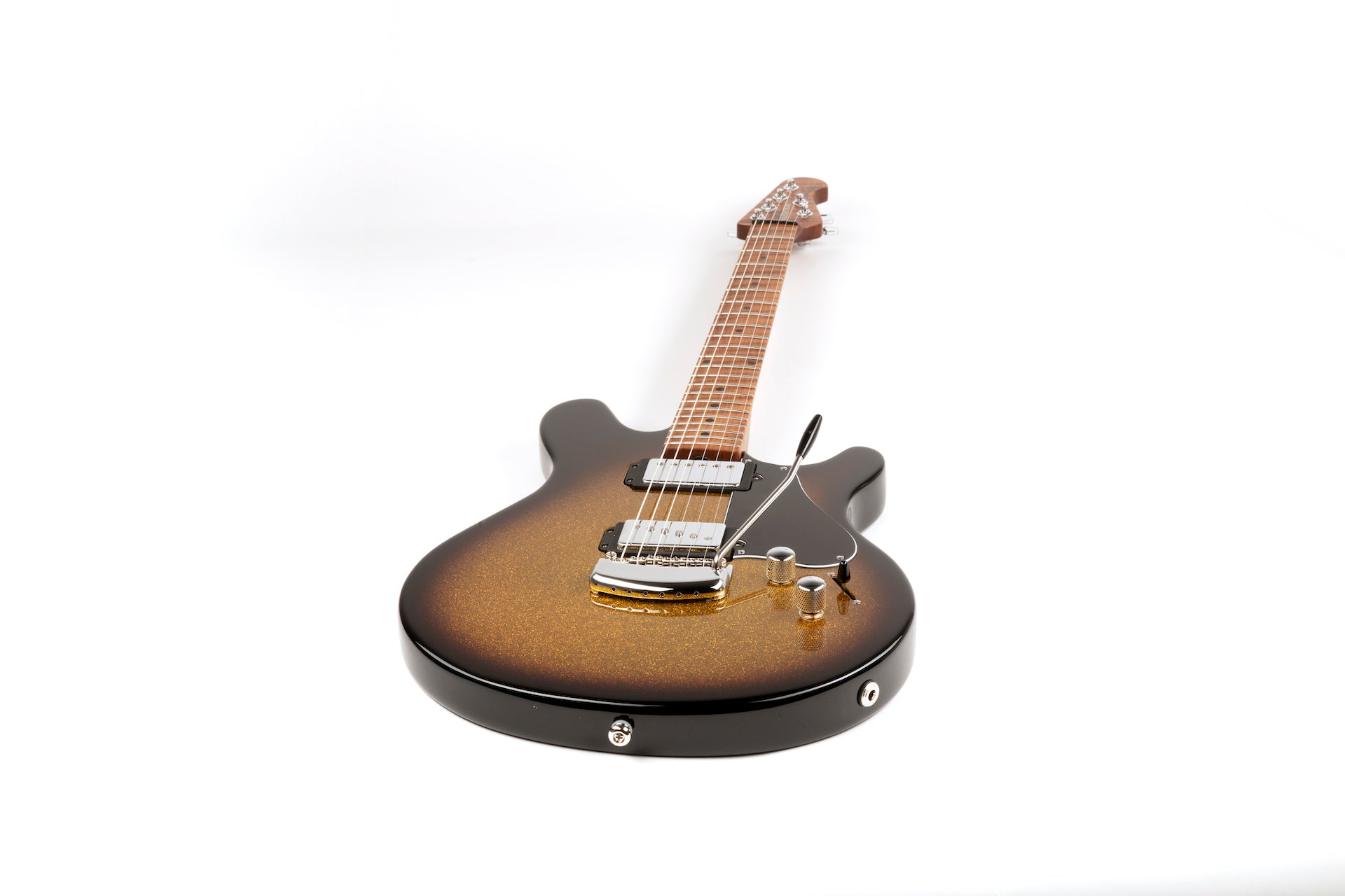 Ernie Ball Music Man Valentine Tremolo Electric Guitar - Tobacco Sparkle H00936 - HIENDGUITAR Musicman GUITAR