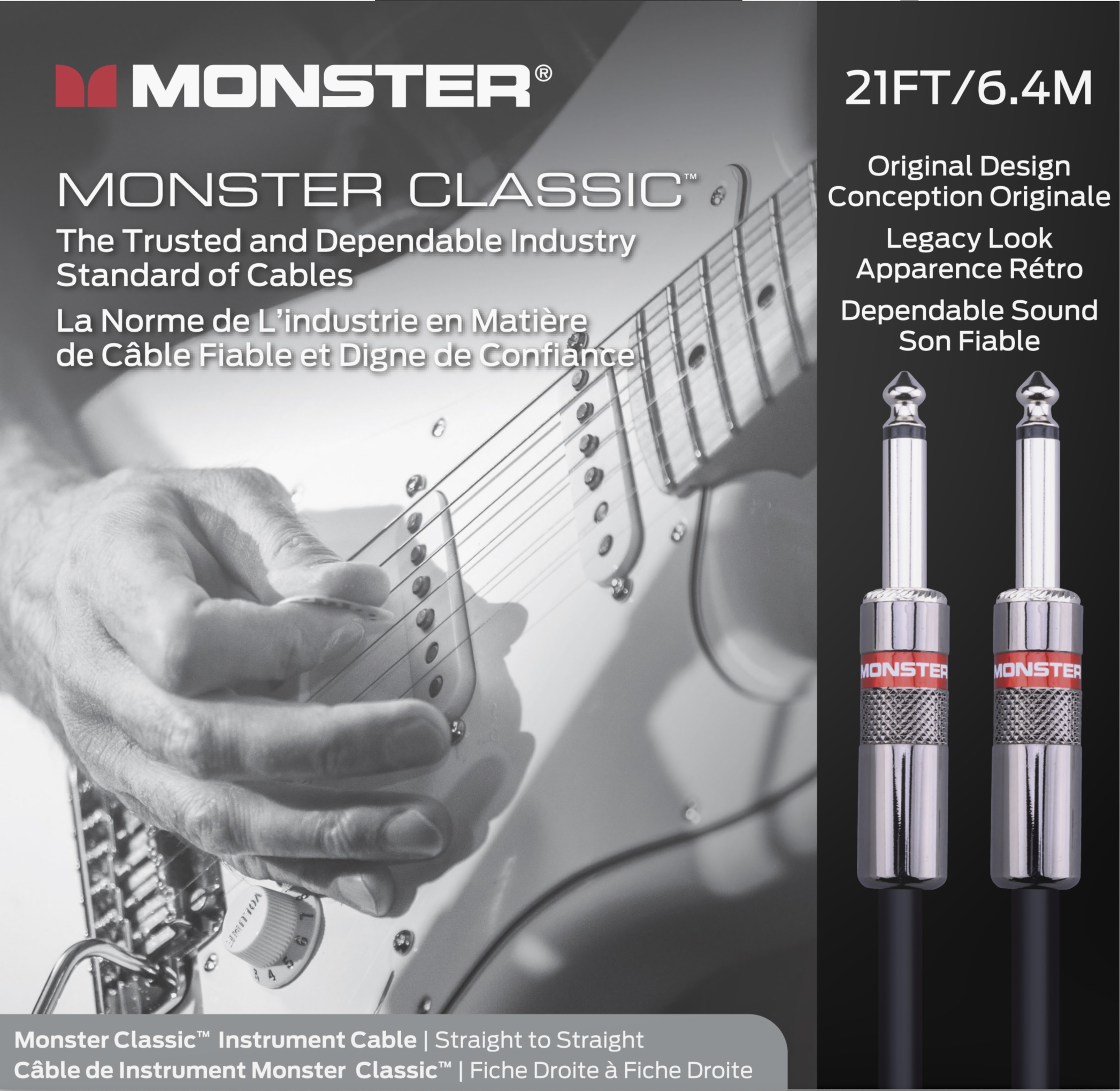 Monster® Prolink Classic™ Instrument Cable Monstercable 21ft(6.4m) / Straight-straight - HIENDGUITAR.COM