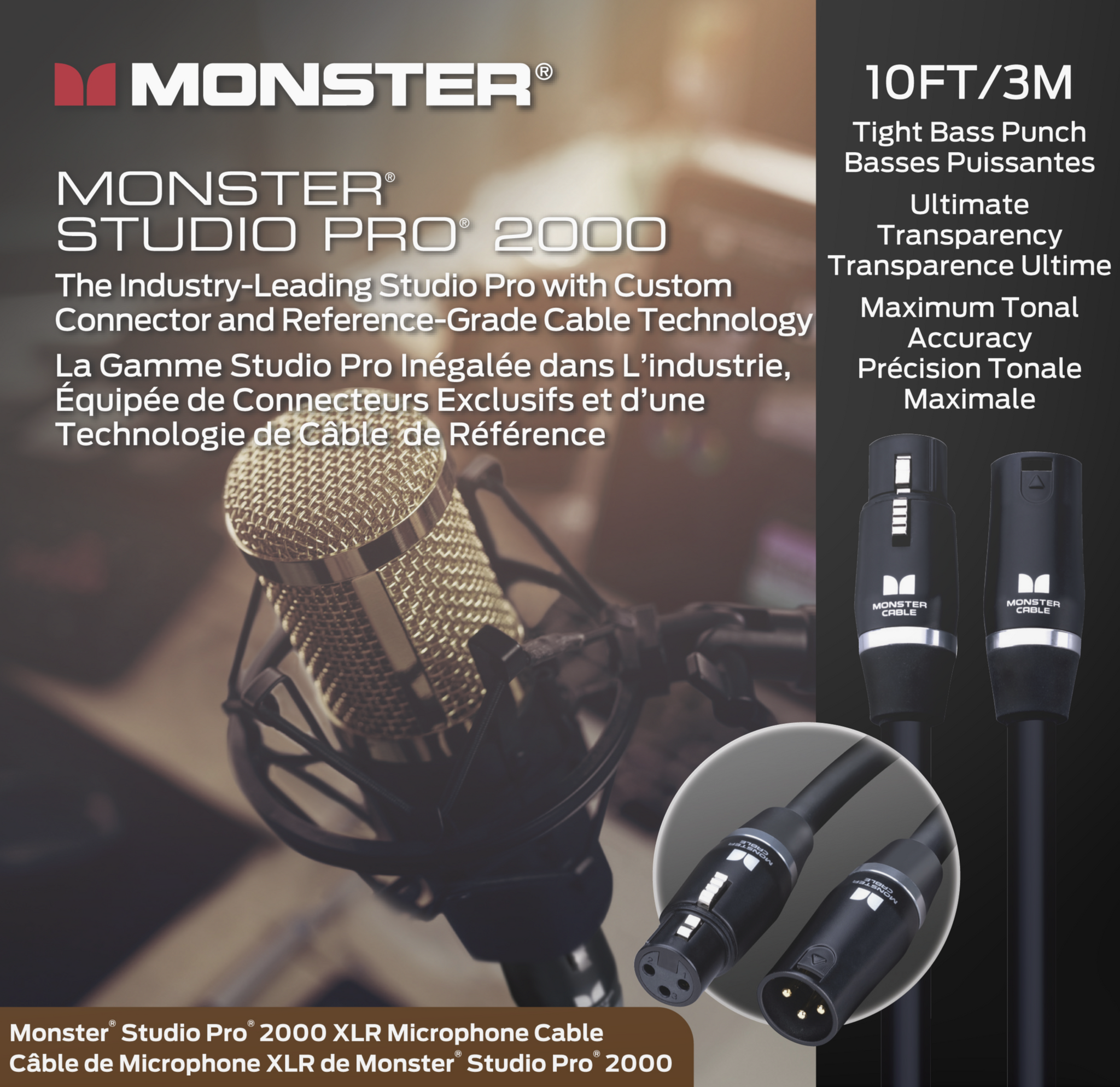 Monster® Prolink Studio Pro 2000 Microphone Cable