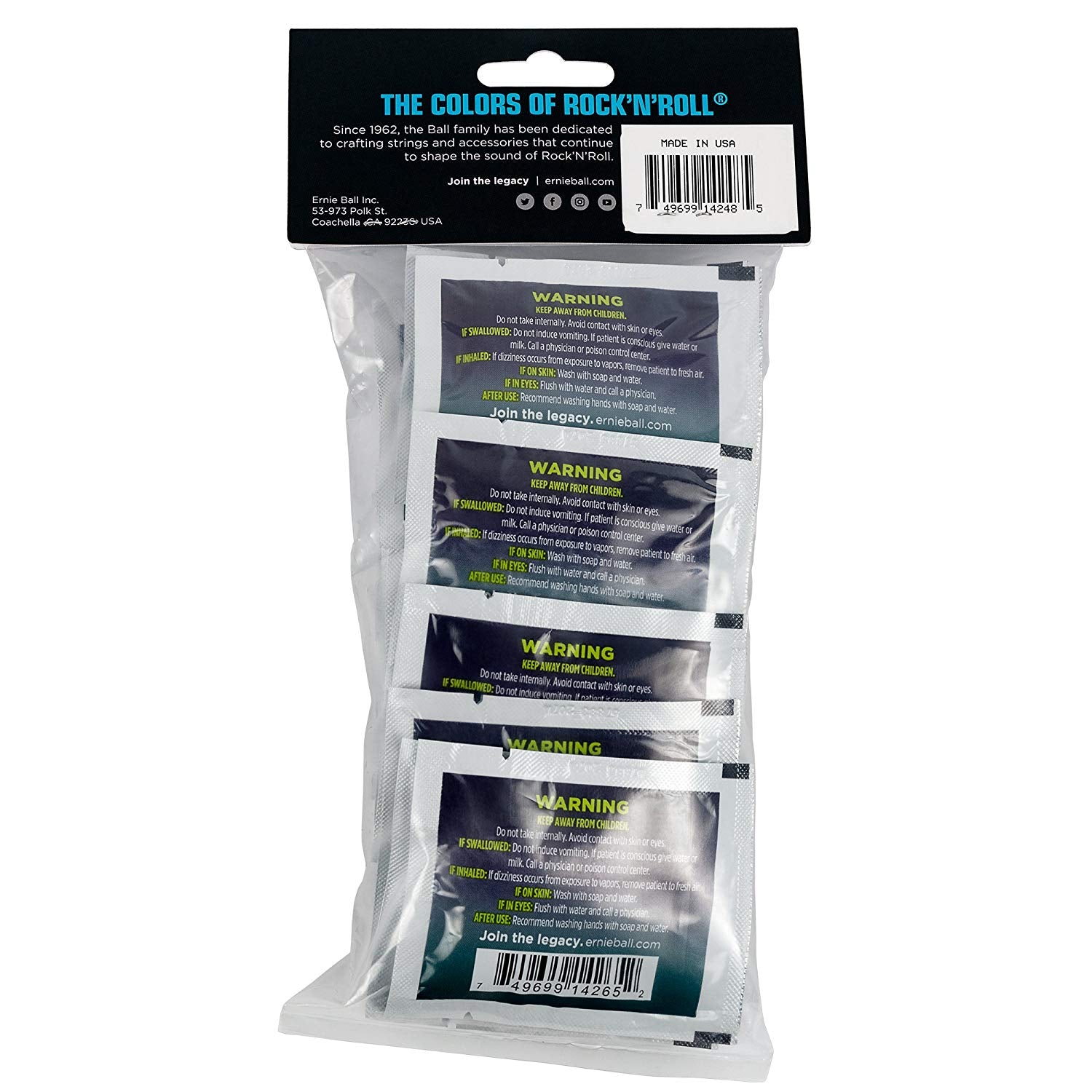 Ernie Ball Wonder Wipes Instrument Polish 20 Pack - HIENDGUITAR Ernieball Misc. Accessories