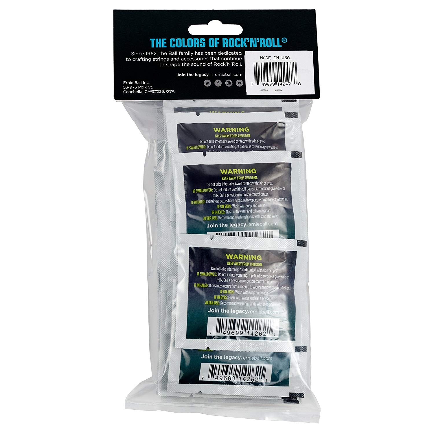 Ernie Ball Wonder Wipes Fretboard Conditioner 20 Pack - HIENDGUITAR Ernieball Misc. Accessories