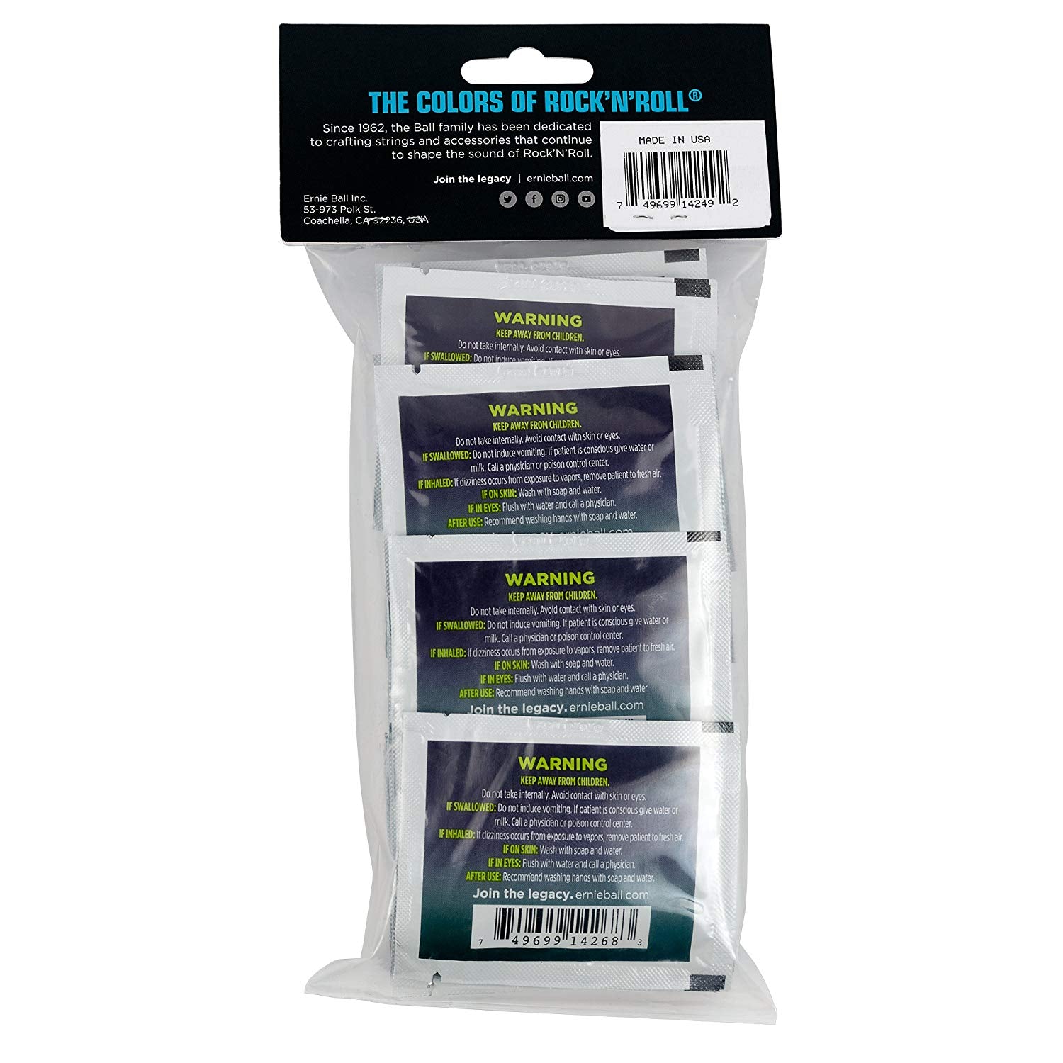 Ernie Ball Wonder Wipes String Cleaner 20 Pack - HIENDGUITAR Ernieball Misc. Accessories