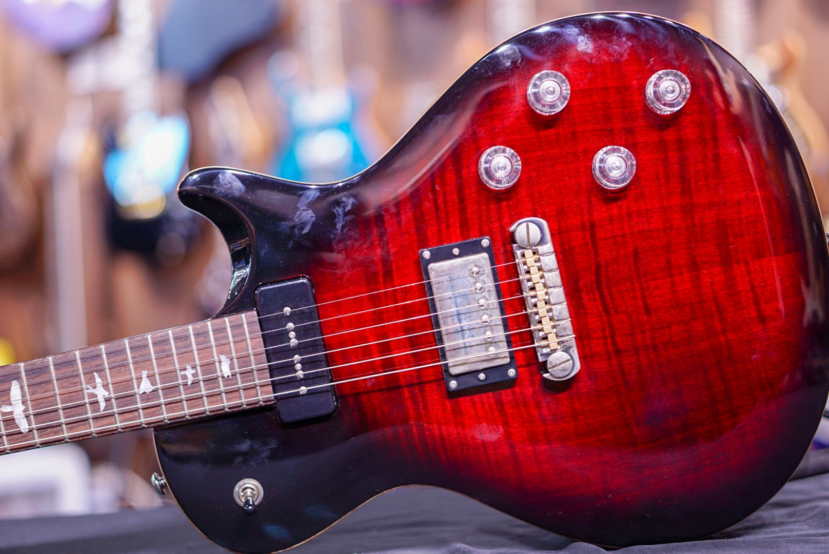 PRS SE Chris Robertson in Fire Red Burst - HIENDGUITAR PRS SE GUITAR