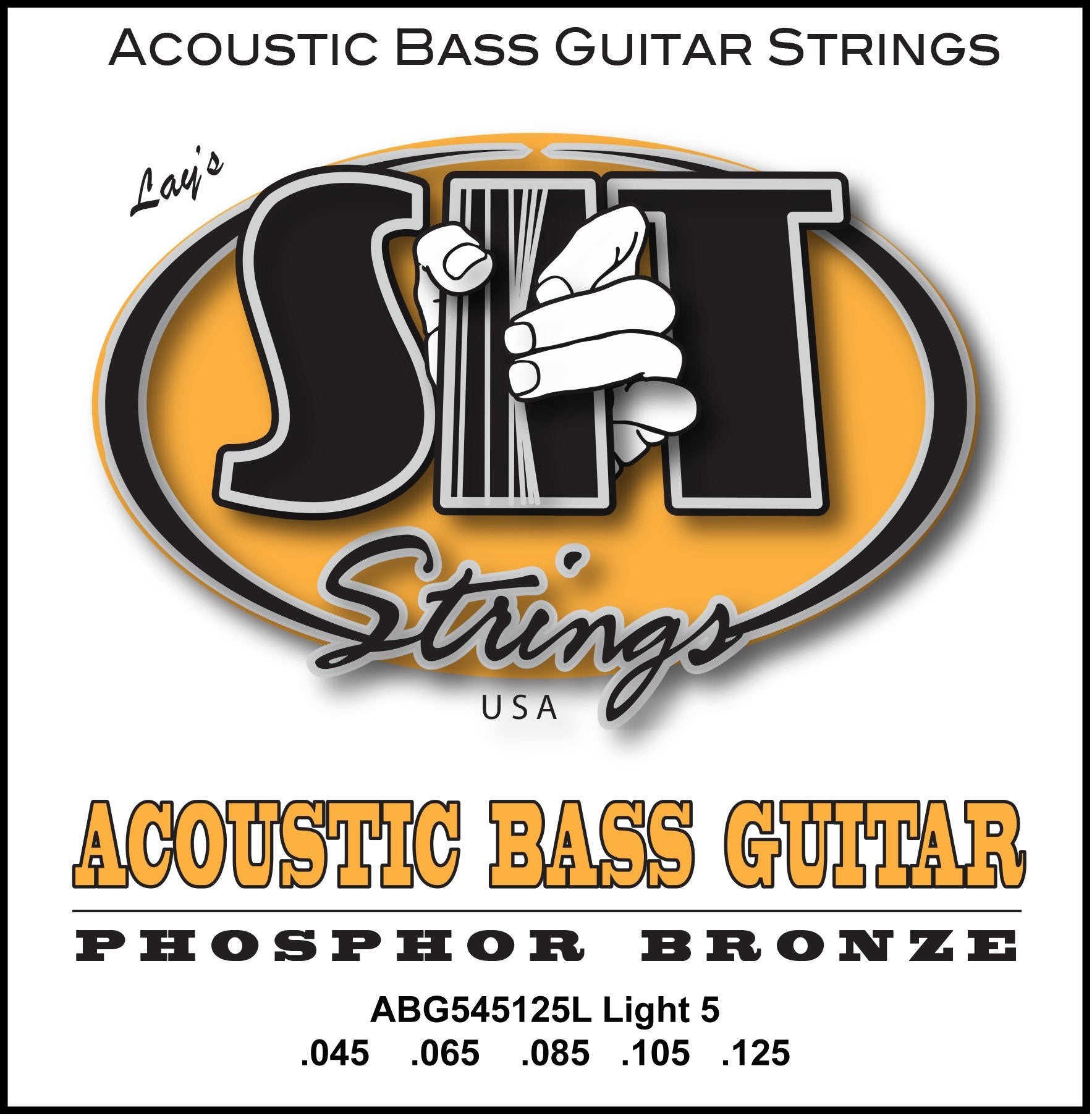 ABG545125L 5-STRING LIGHT ACOUSTIC PHOSPHOR BRONZE BASS SIT STRING - HIENDGUITAR SIT Bass Strings