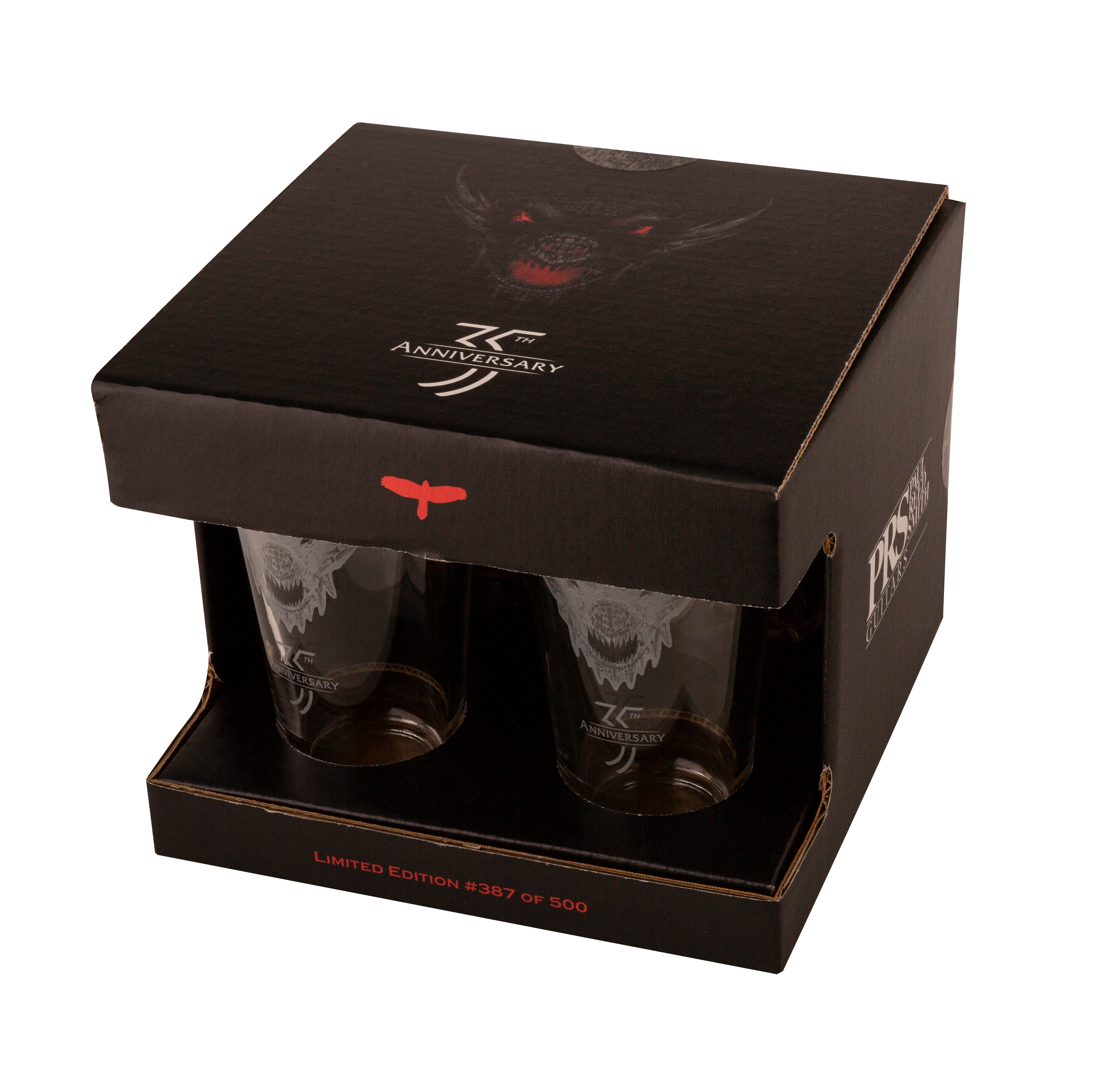 PRS Limited 35th Anniversary Dragon Imperial Pint Glass Set, Set of 4 - HIENDGUITAR PRS