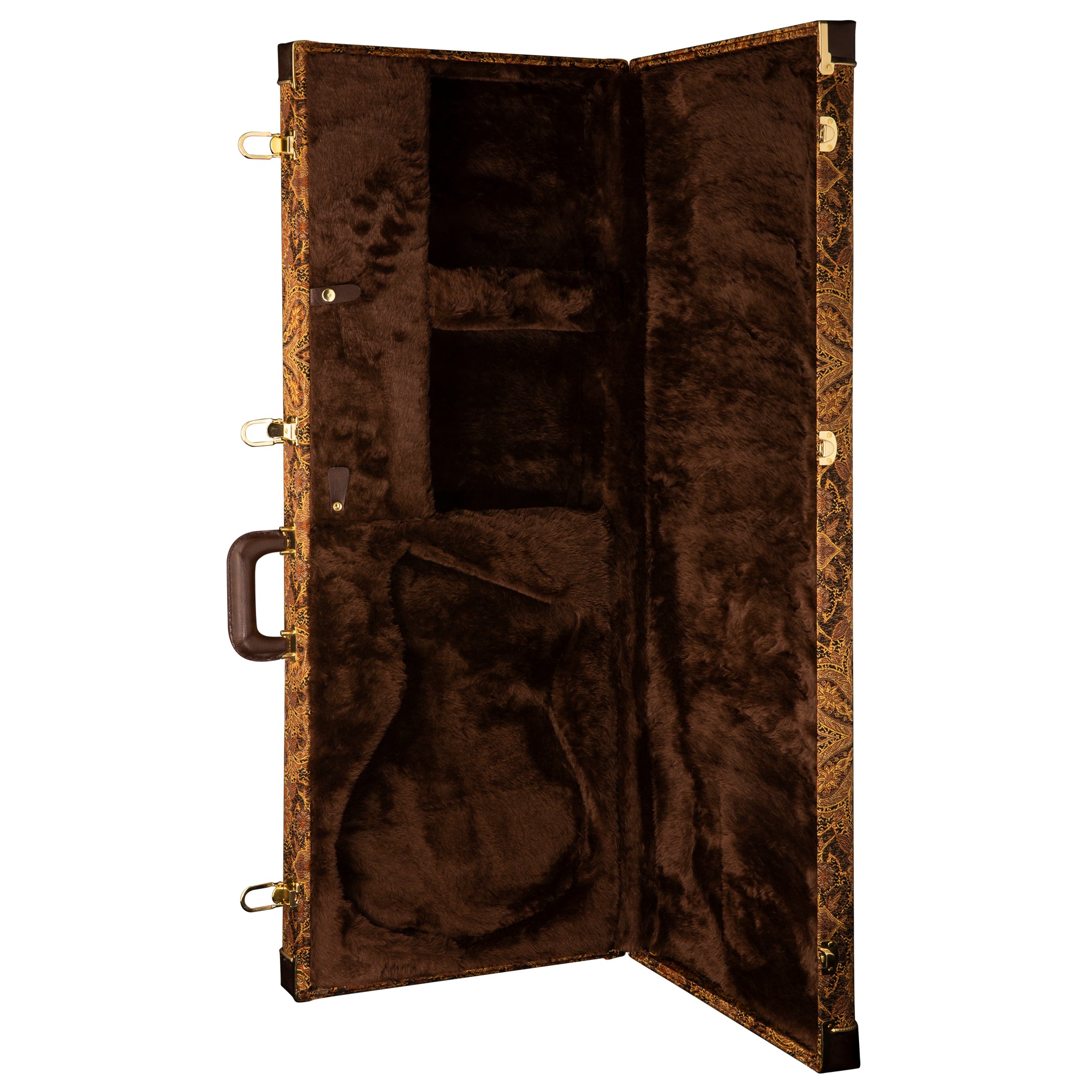 PRS Multi-Fit Guitar Case - Brown Paisley with Brown Interior - HIENDGUITAR PRS hard case