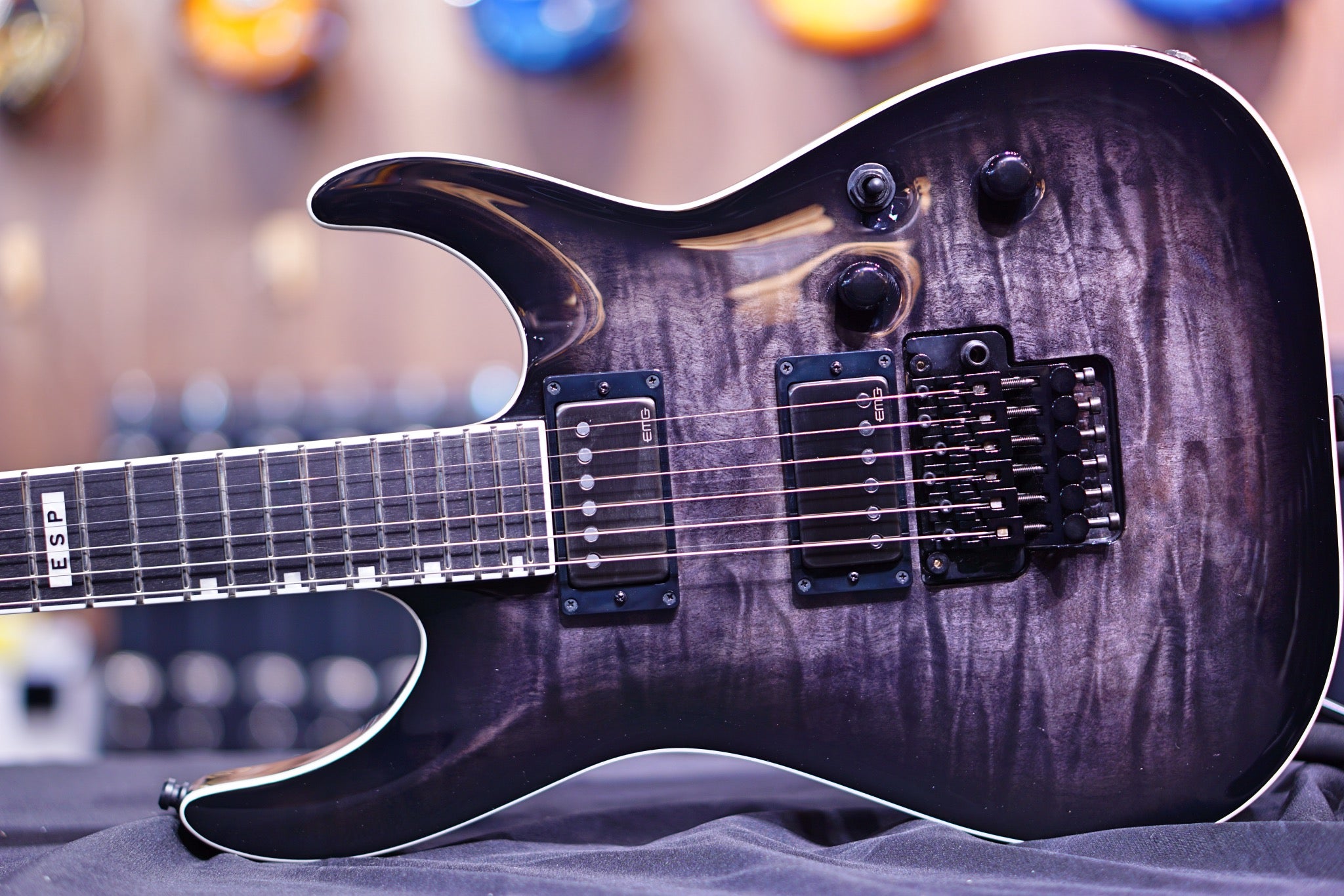 ESP E-II HORIZON FR-II/EMG SEE THRU BLACK ES7034213 - HIENDGUITAR E-II GUITAR