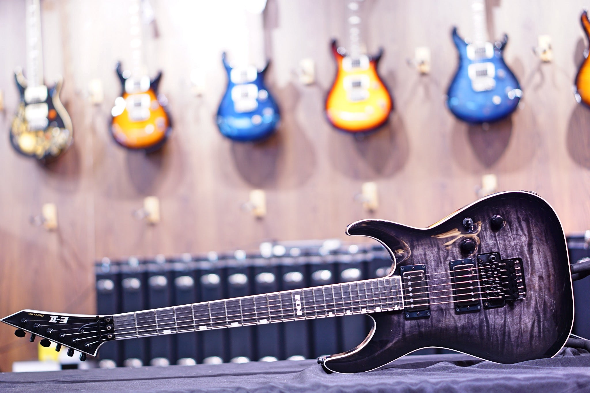 ESP E-II HORIZON FR-II/EMG SEE THRU BLACK ES7034213 - HIENDGUITAR E-II GUITAR