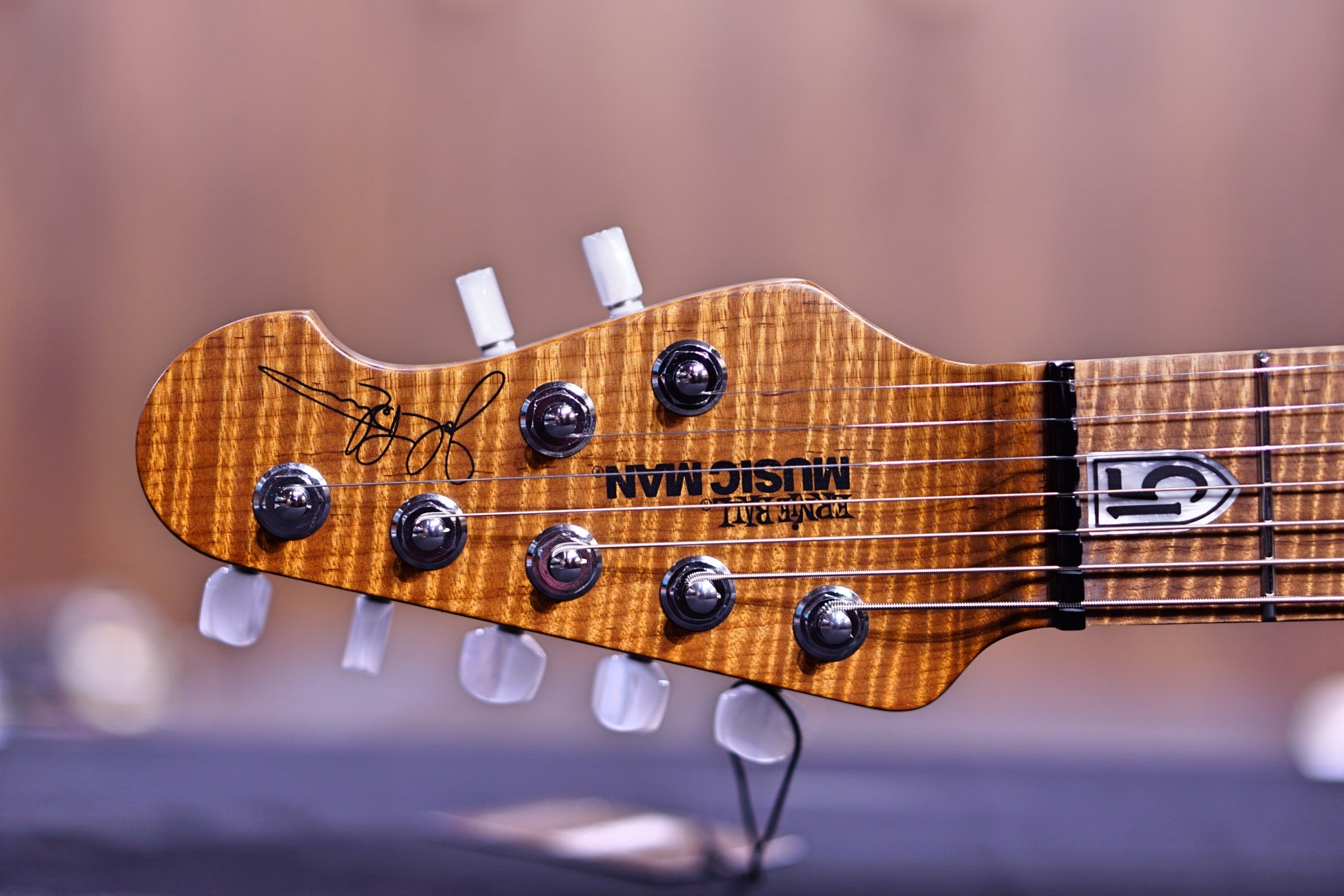 Musicman JP15 7-String - Cerulean Paradise Flame - Roasted Maple F94627 - HIENDGUITAR Musicman GUITAR