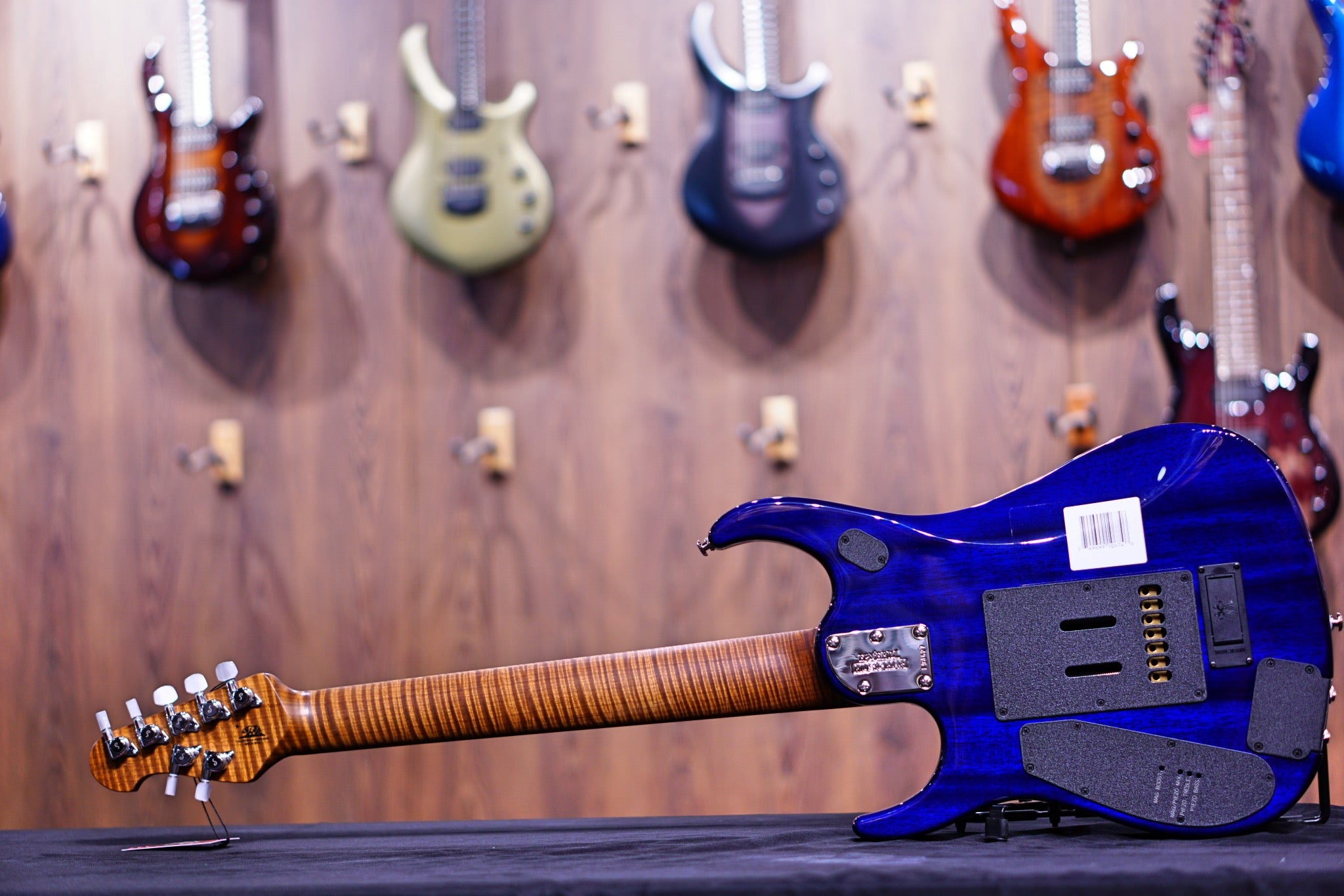 Musicman JP15 7-String - Cerulean Paradise Flame - Roasted Maple F94627 - HIENDGUITAR Musicman GUITAR