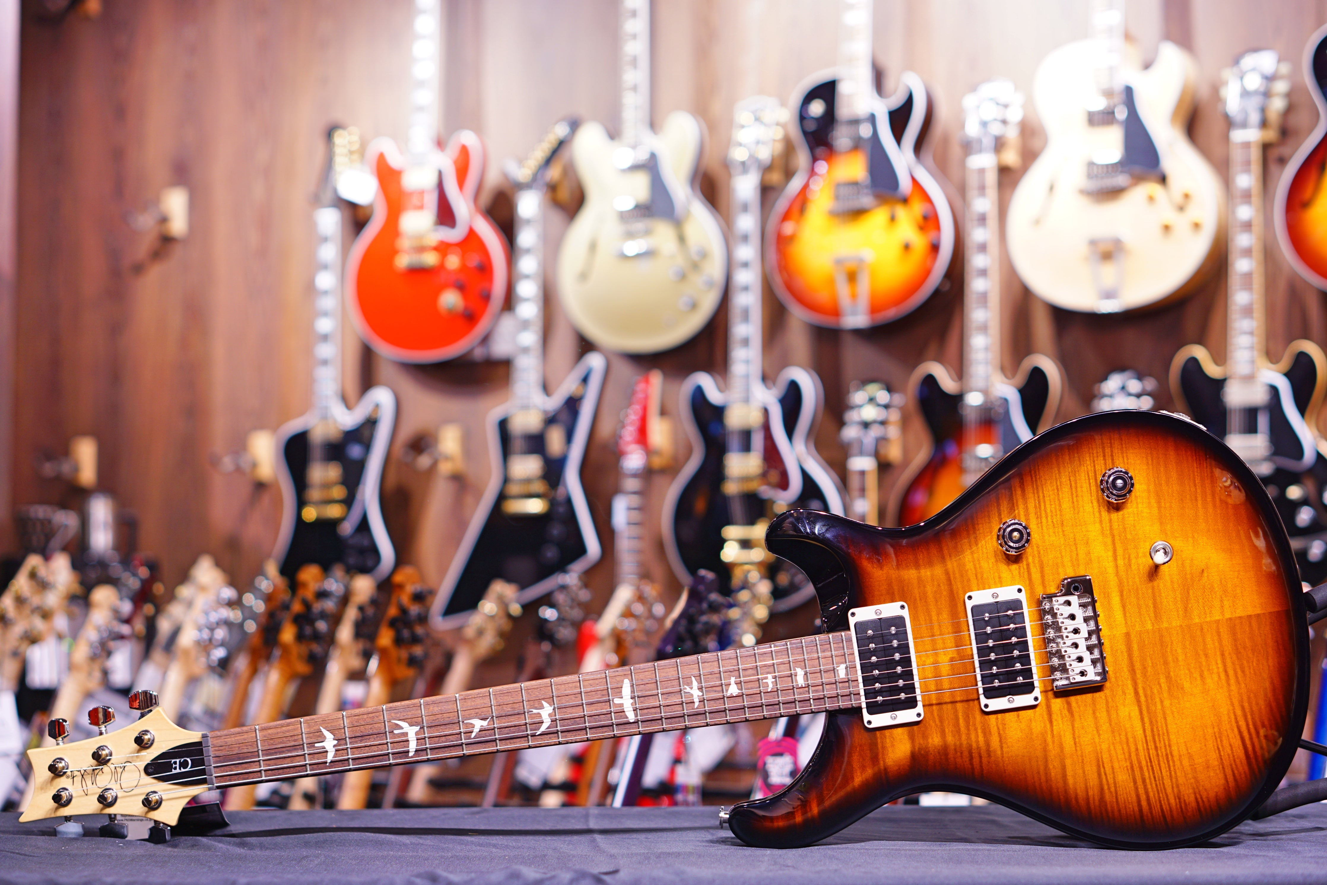 PRS CE24 Amber smokeburst 190277054 - HIENDGUITAR PRS GUITAR