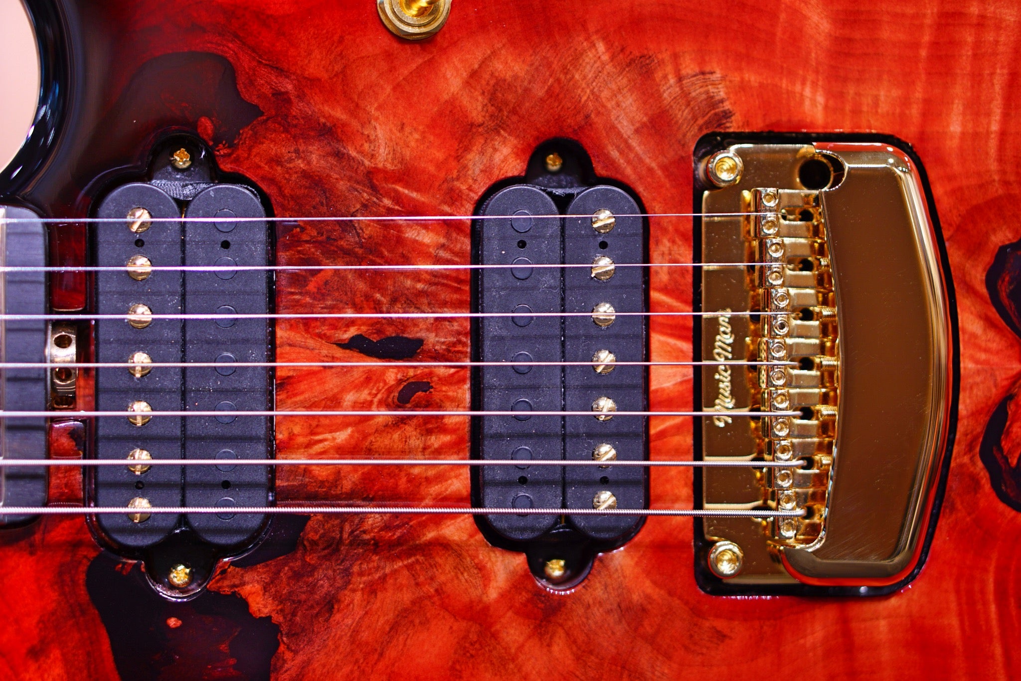 Ernie Ball Music man Cutlass HH Trem - 7 String - Jason Richardson - Rorschach Red - S06999 - HIENDGUITAR Musicman GUITAR