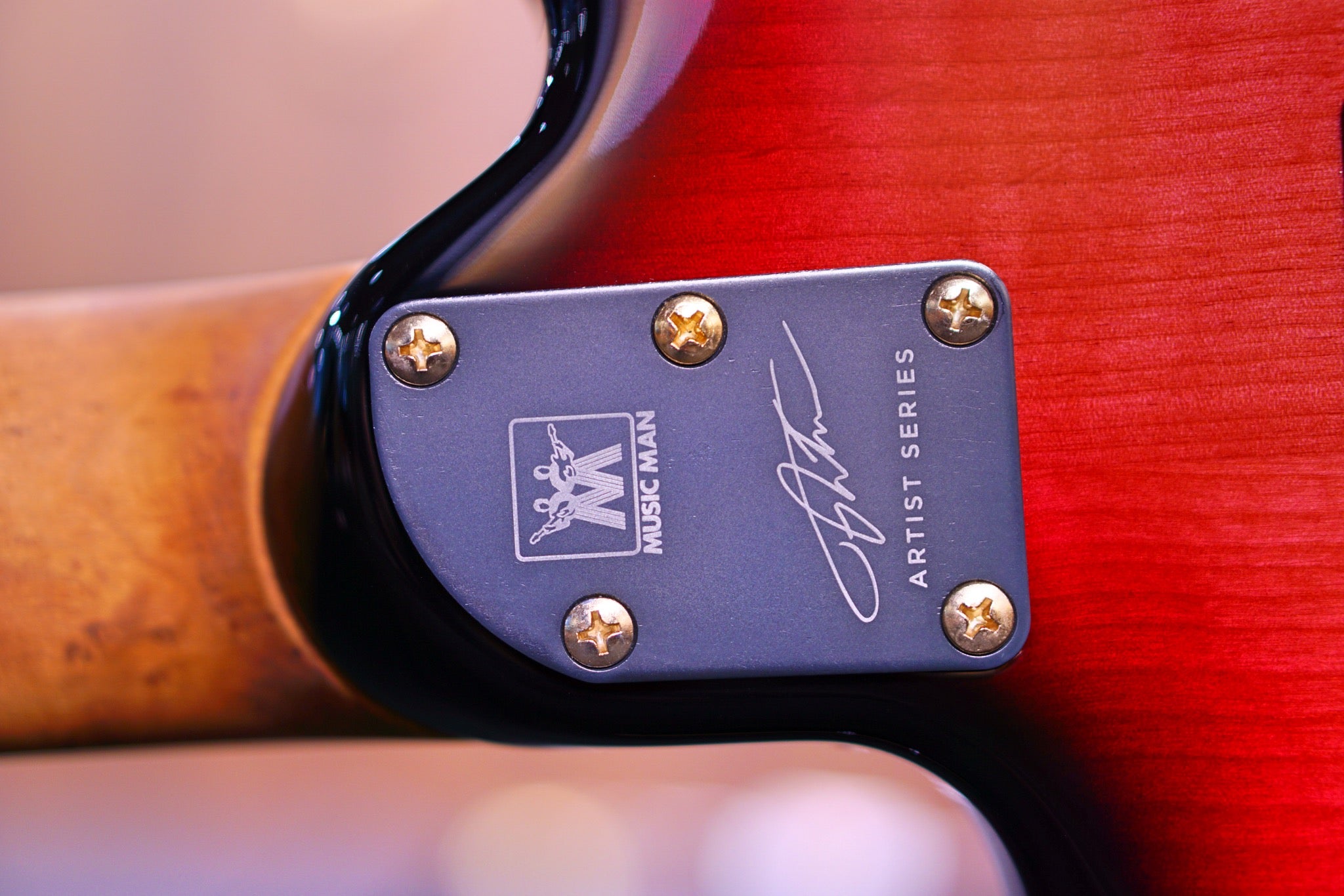 Ernie Ball Music man Cutlass HH Trem - 7 String - Jason Richardson - Rorschach Red - S06999 - HIENDGUITAR Musicman GUITAR