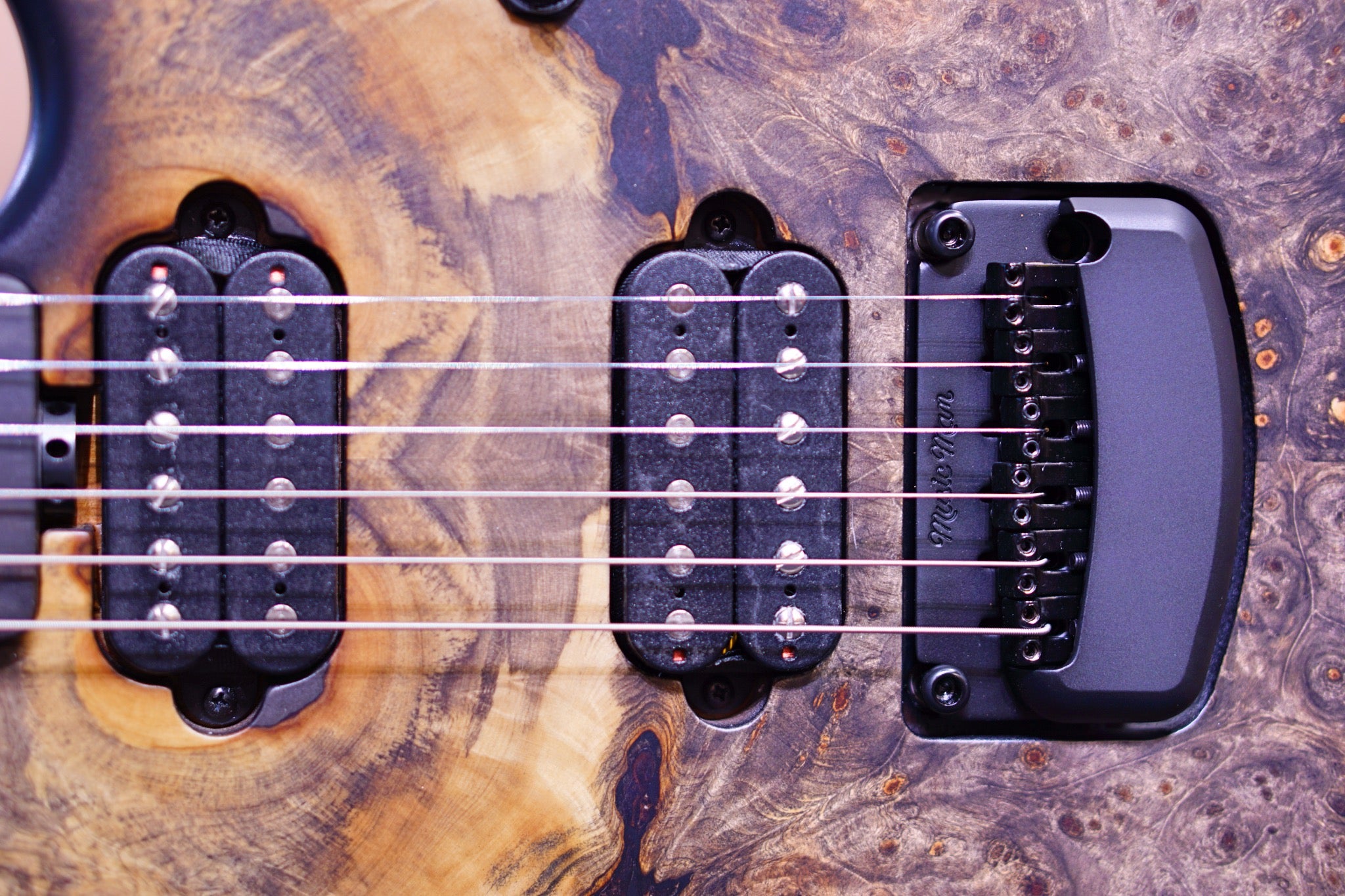 Ernie Ball Music man Cutlass HH Trem - 6 String - Jason Richardson - Burl Top S06888 - HIENDGUITAR Musicman GUITAR