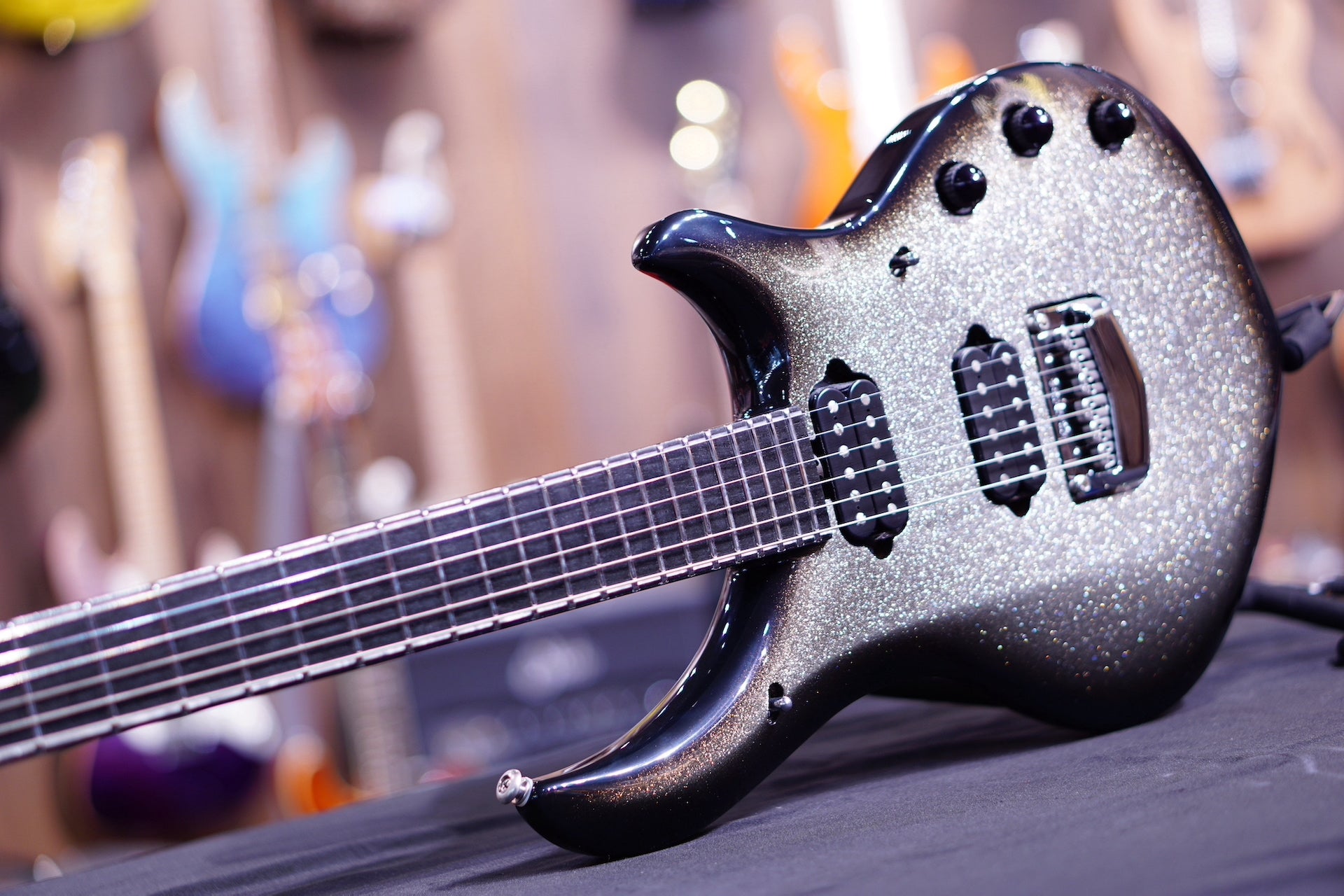 Music Man John Petrucci Majesty Bfr - Charred Silver M08215 - HIENDGUITAR Musicman GUITAR