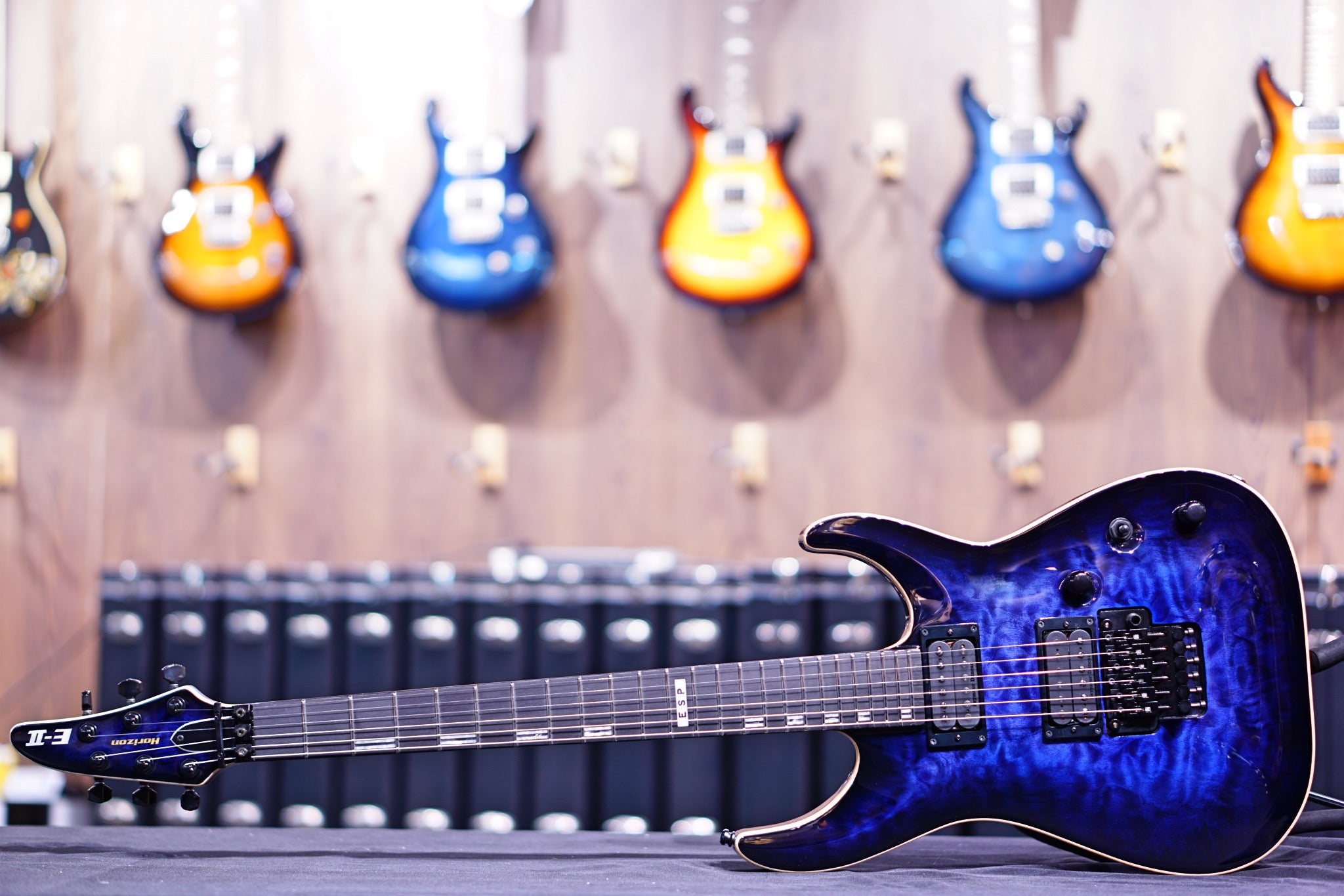 ESP E-II HORIZON FR quilt maple reindeer blue - HIENDGUITAR E-II guitar