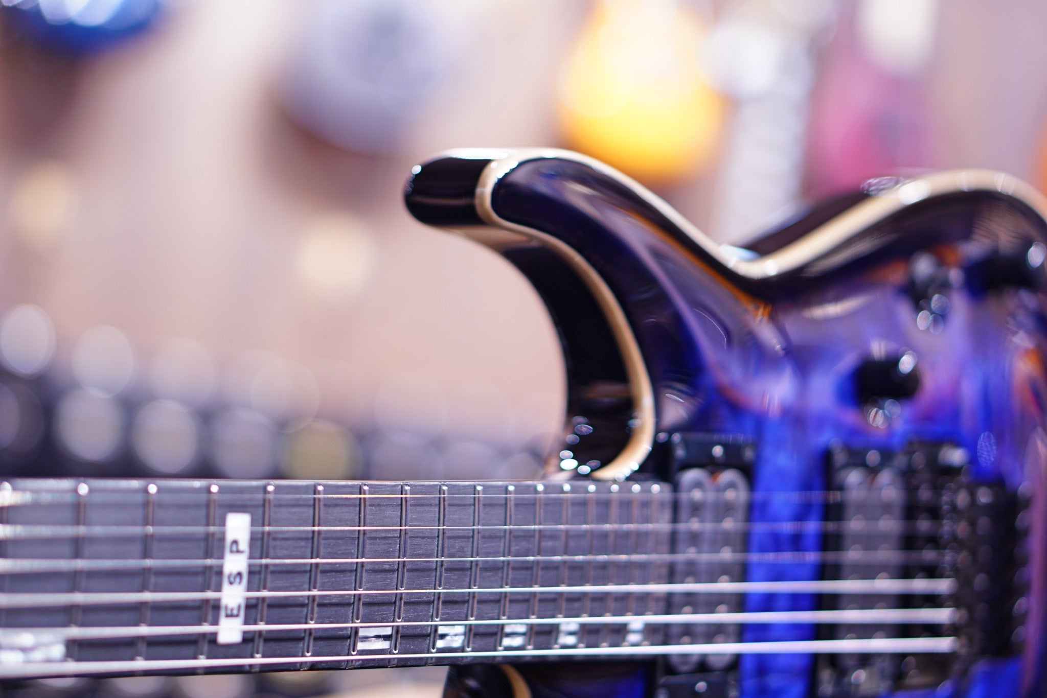 ESP E-II HORIZON FR quilt maple reindeer blue - HIENDGUITAR E-II guitar