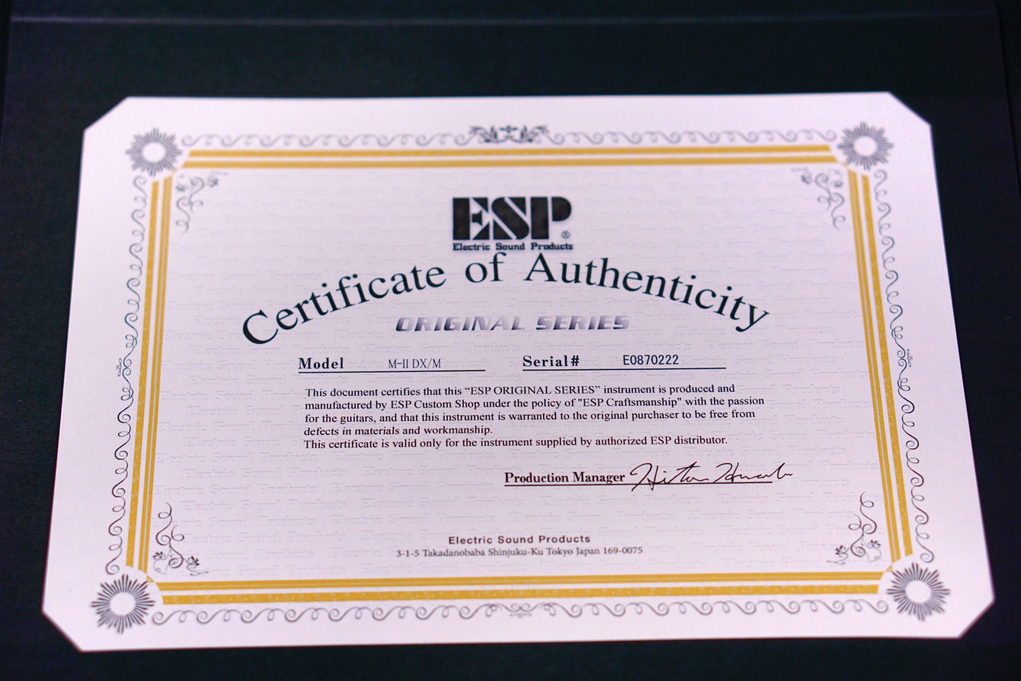 ESP ORIGINAL M-II DX/M Santorini Blue BMW E0870222 - HIENDGUITAR ESP GUITAR