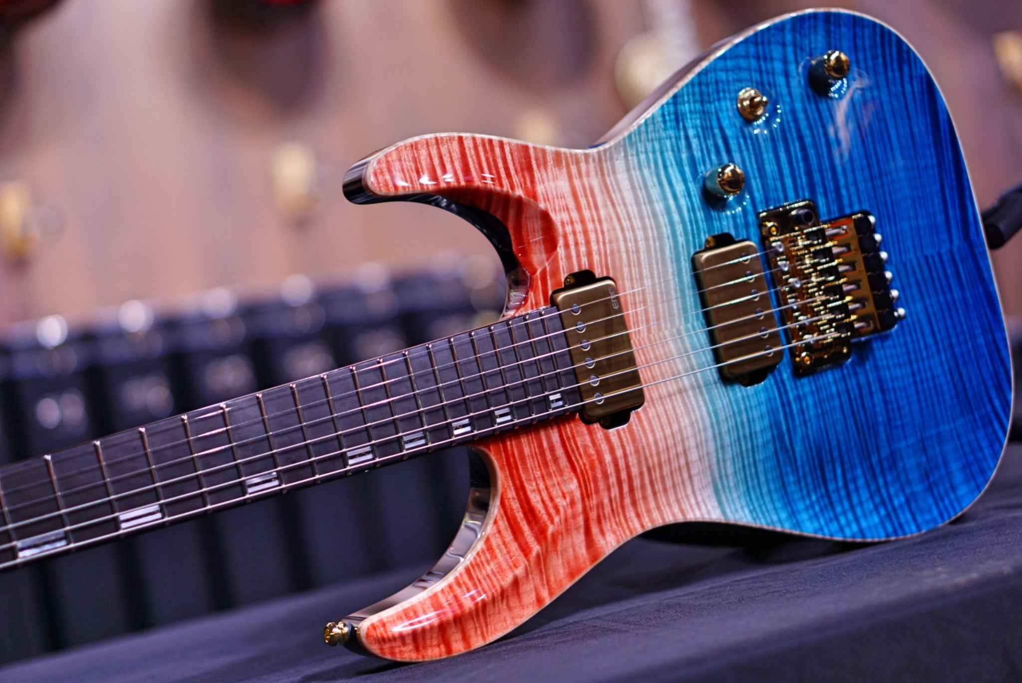 ESP Horizon FR CTM red blue Gradation E4231212 - HIENDGUITAR ESP GUITAR