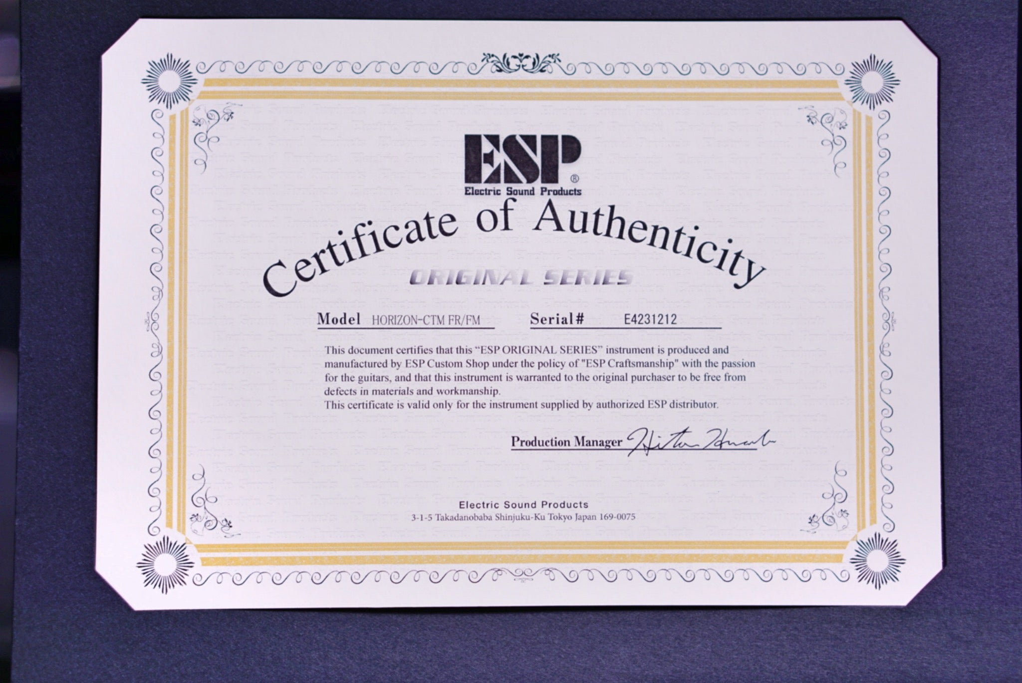 ESP Horizon FR CTM red blue Gradation E4231212 - HIENDGUITAR ESP GUITAR