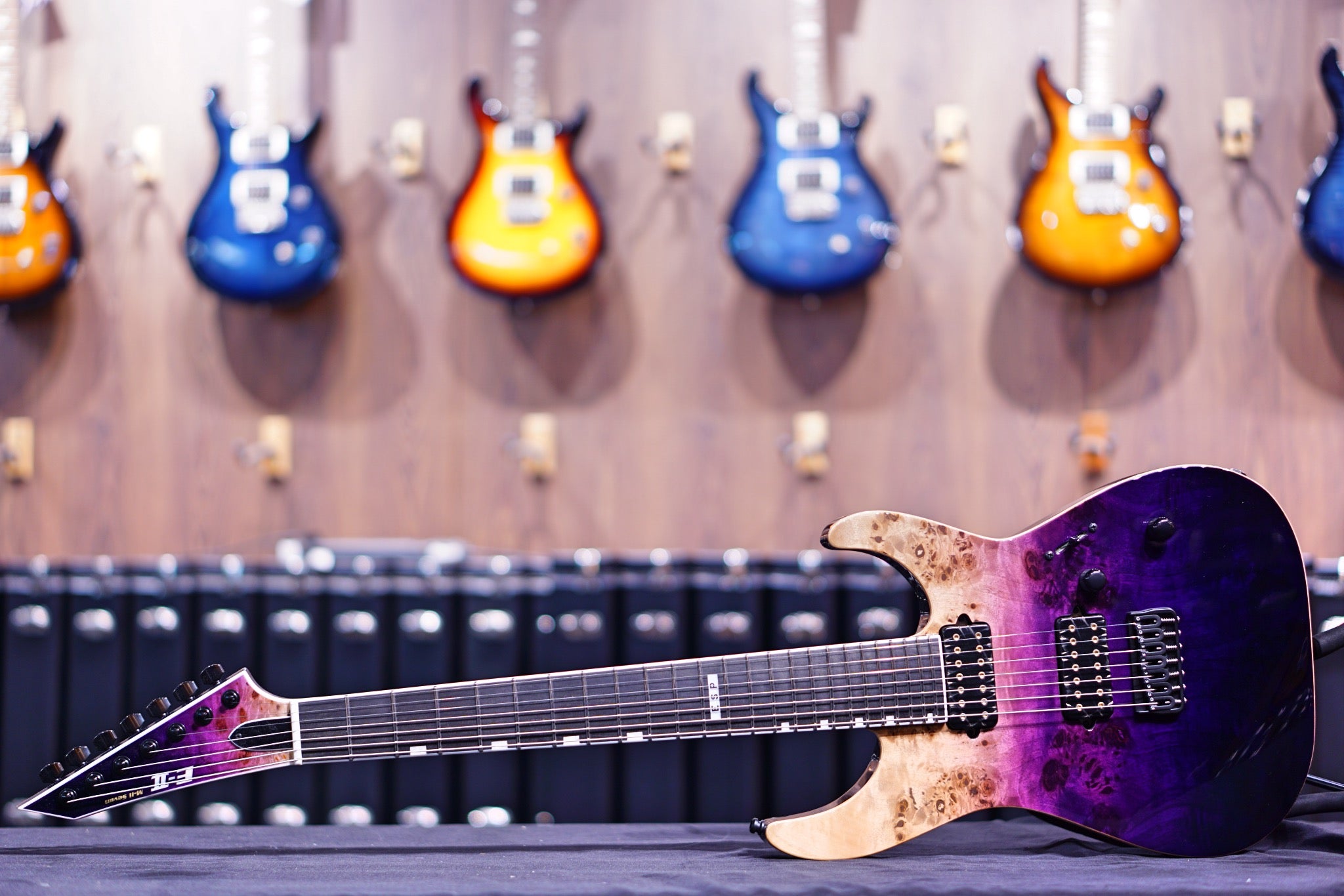 ESP E-II M-II 7 NT PURPLE NATURAL FADE ES8421223 - HIENDGUITAR E-II GUITAR