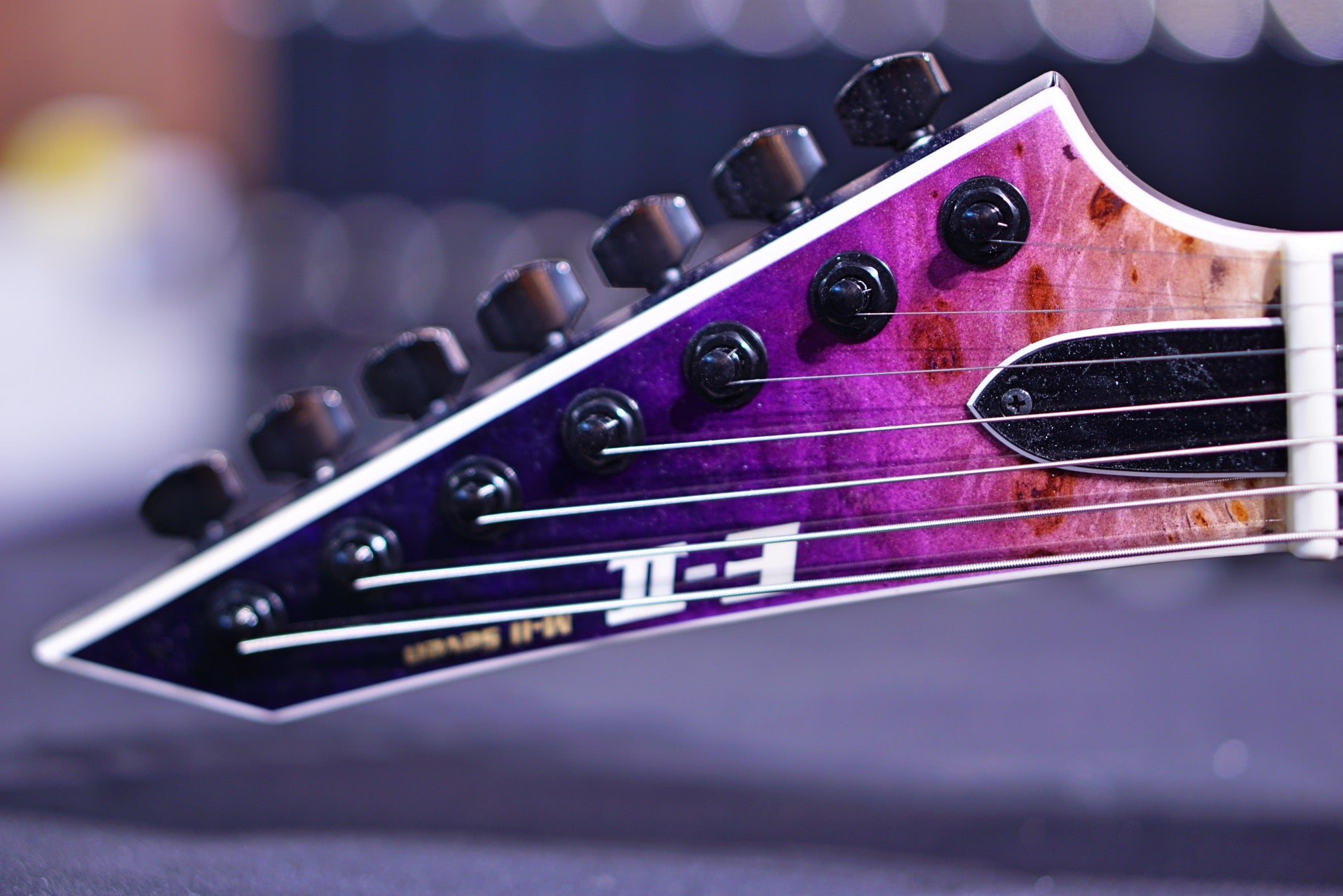 ESP E-II M-II 7 NT PURPLE NATURAL FADE ES8421223 - HIENDGUITAR E-II GUITAR