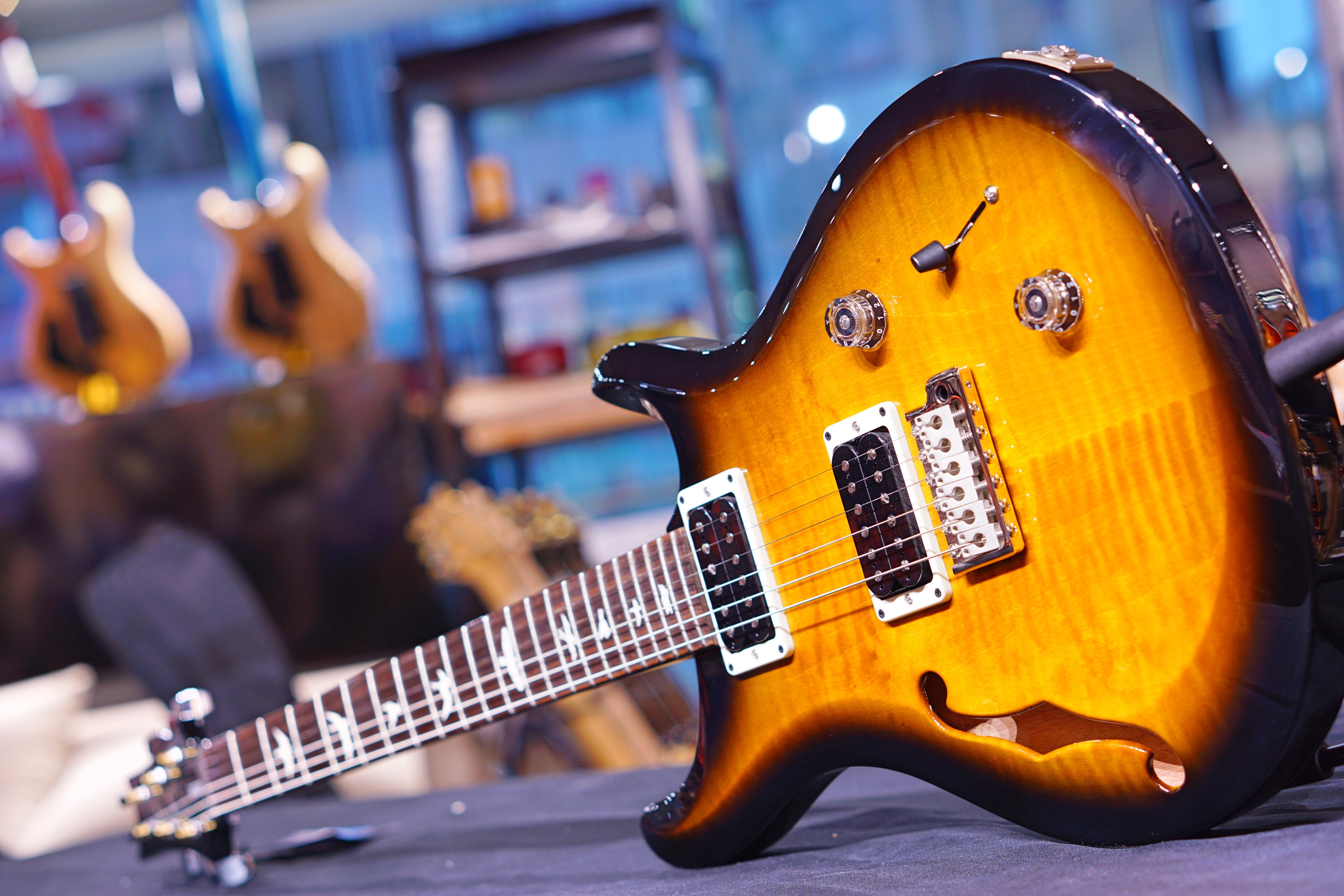 PRS S2 Custom 22 Semi-hollow - Amber Smokeburst 18 S2031691 - HIENDGUITAR PRS GUITAR