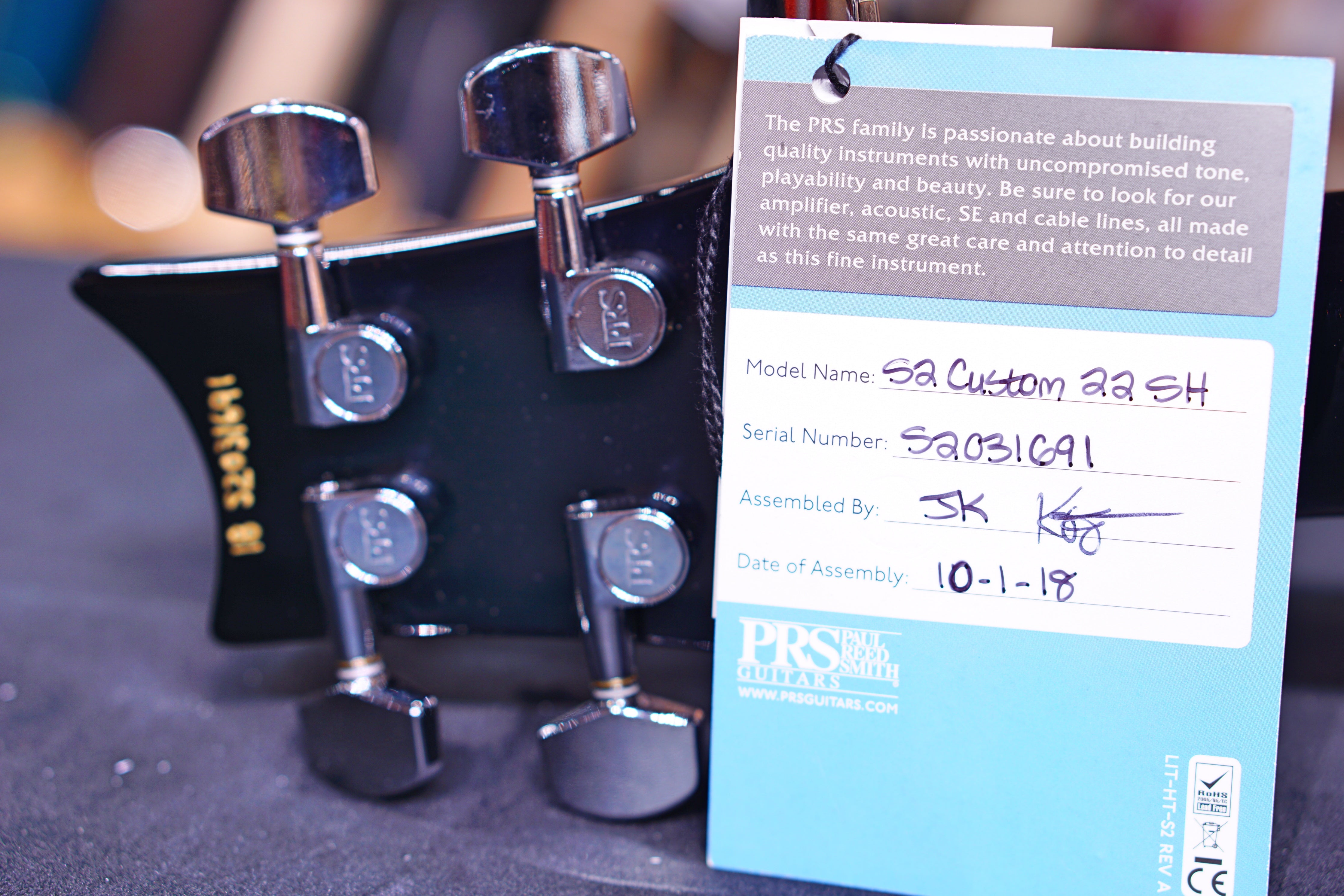 PRS S2 Custom 22 Semi-hollow - Amber Smokeburst 18 S2031691 - HIENDGUITAR PRS GUITAR