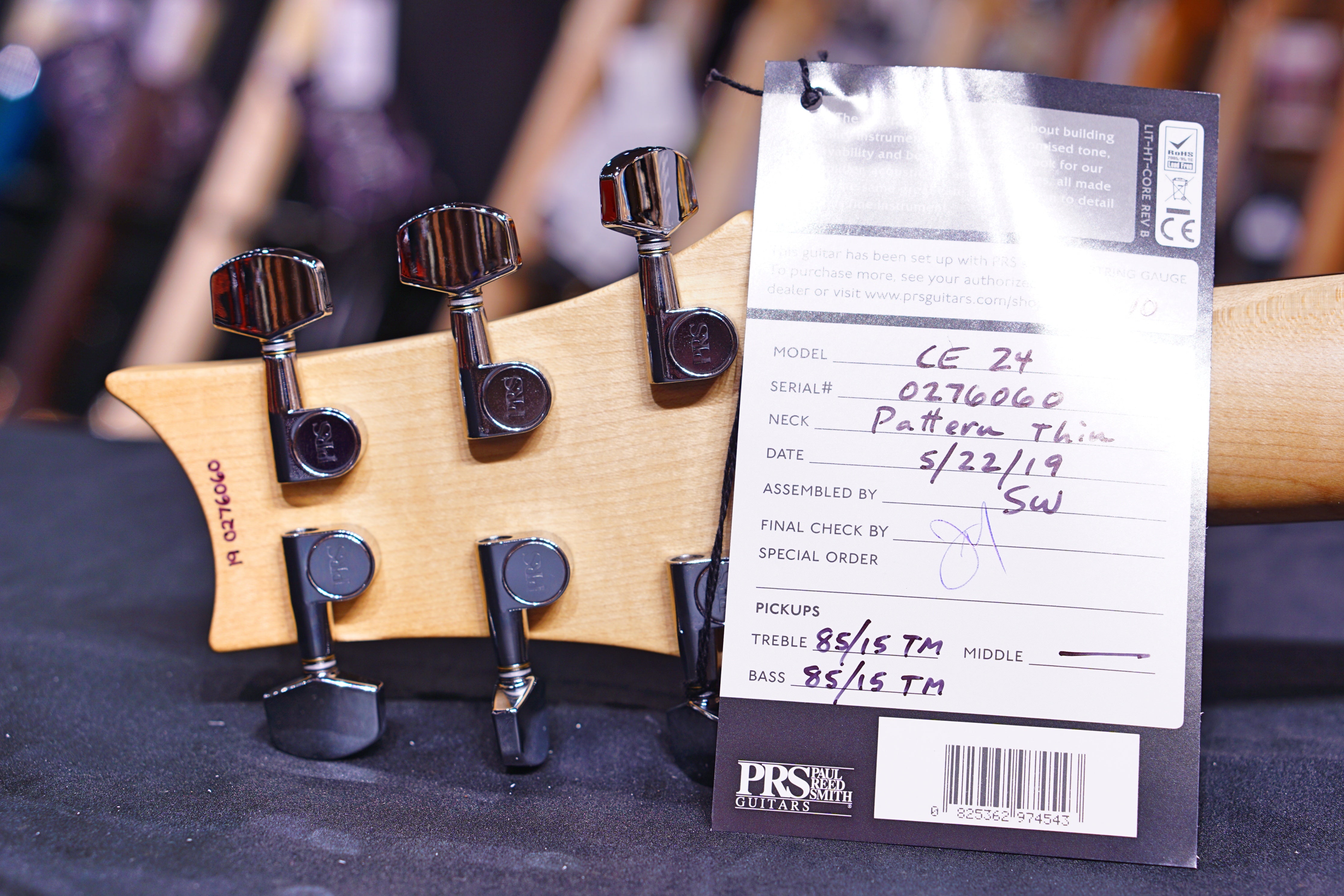 PRS CE24 Tri Color wrap Burst 190276060 - HIENDGUITAR PRS GUITAR