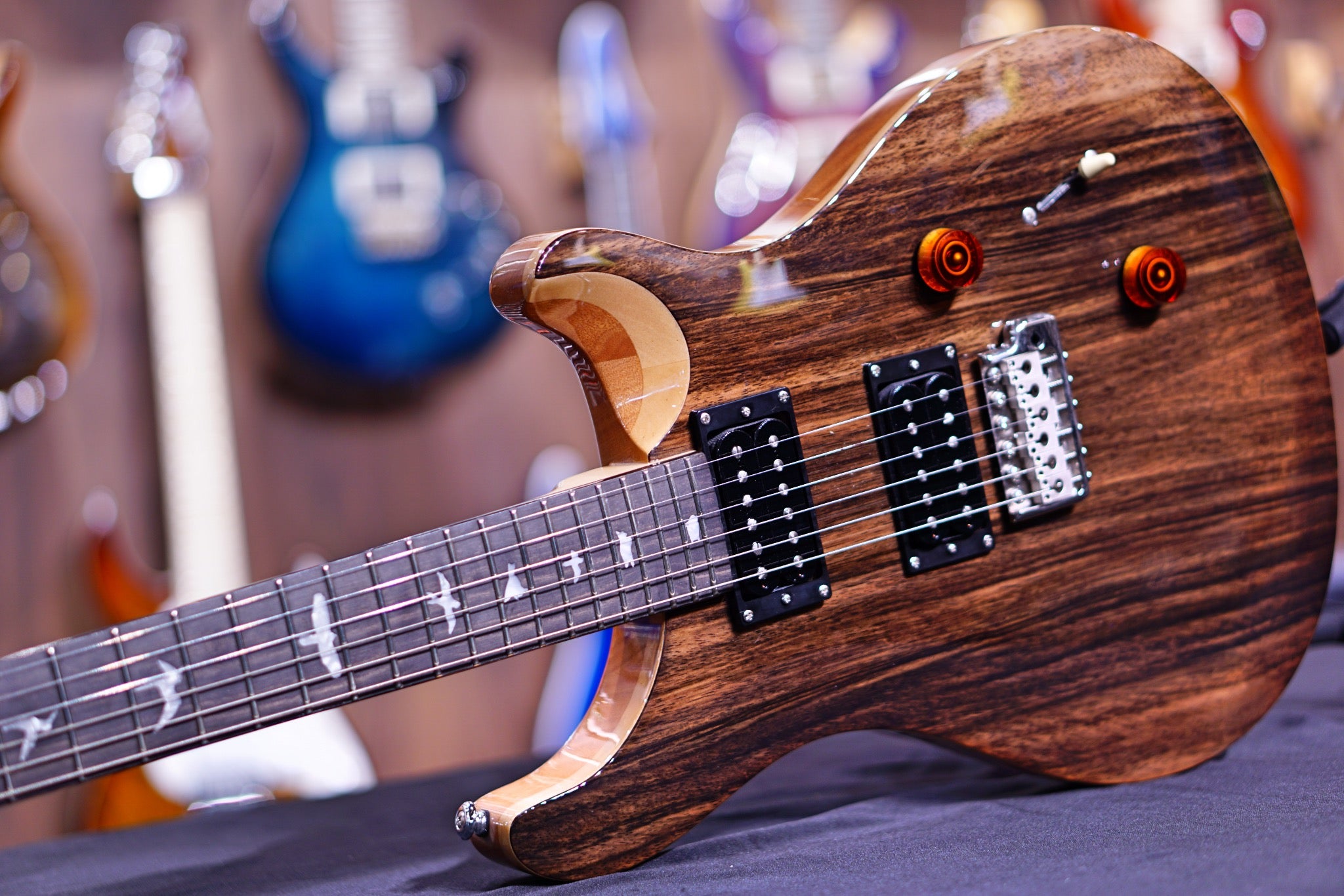 PRS SE Exotic ebony custom 24 NEW 2020 version - HIENDGUITAR PRS SE GUITAR