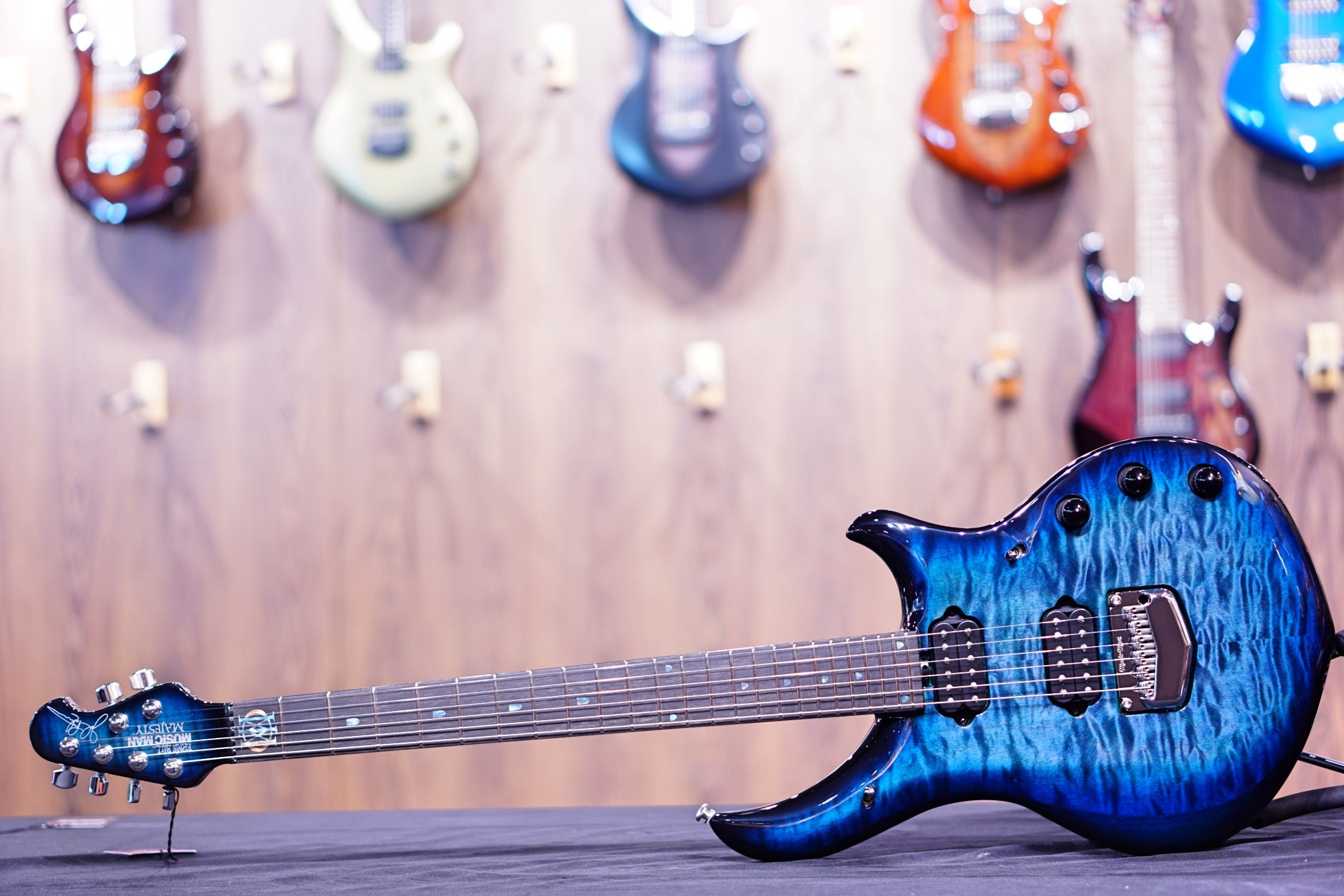 Ernie Ball Music Man John Petrucci Majesty Electric Guitar - Hydrospace with Ebony Fingerboard M014770 - HIENDGUITAR Musicman GUITAR