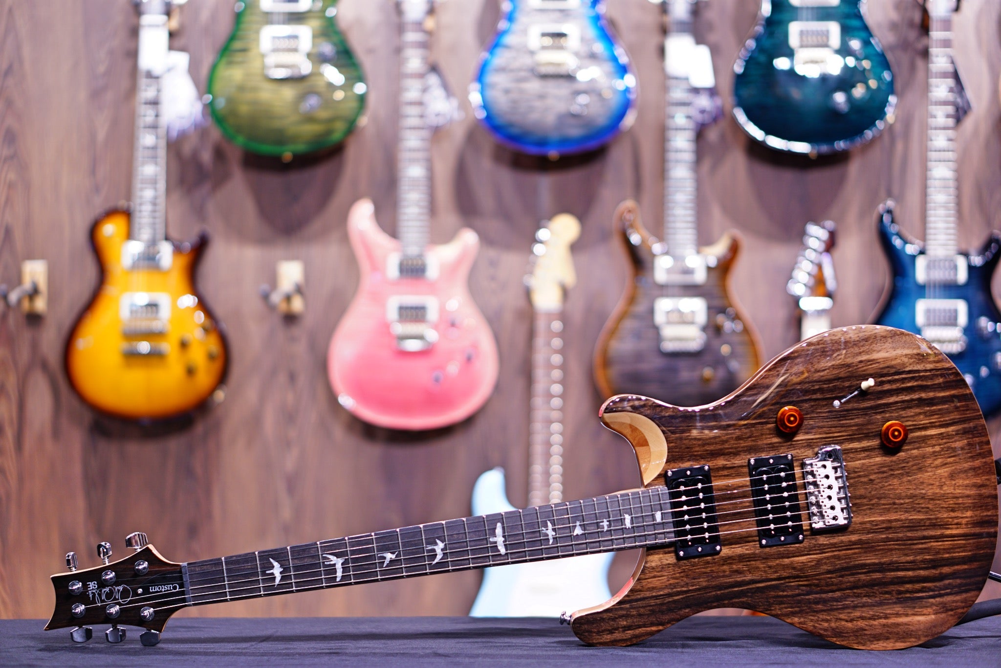 PRS SE Exotic ebony custom 24 NEW 2020 version - HIENDGUITAR PRS SE GUITAR