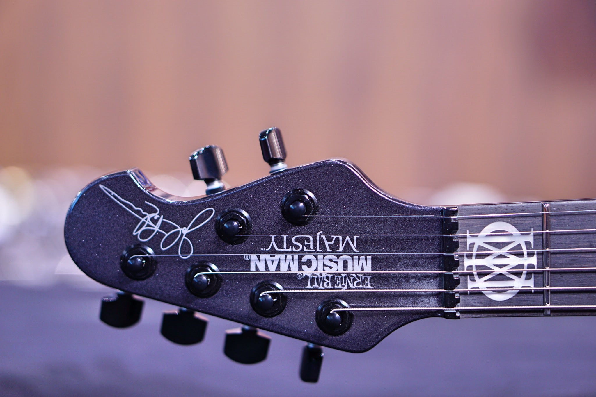 Ernie Ball Music Man Majesty John Petrucci Signature Electric Guitar - Smoked Pear M014778 - HIENDGUITAR Musicman GUITAR