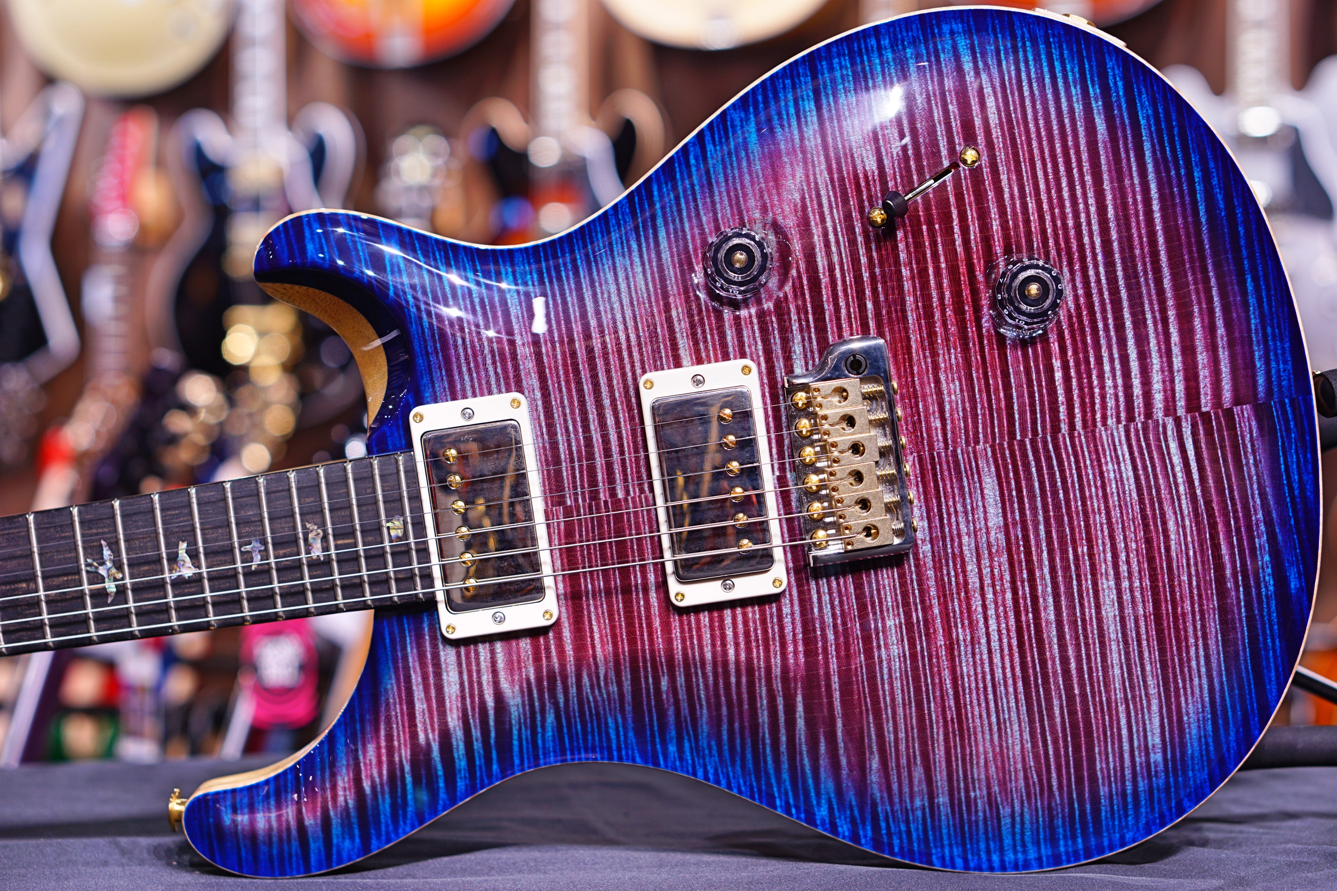 PRS Custom 24 hiend spec violet blue burst 10 top 190277476 *dent - HIENDGUITAR PRS GUITAR