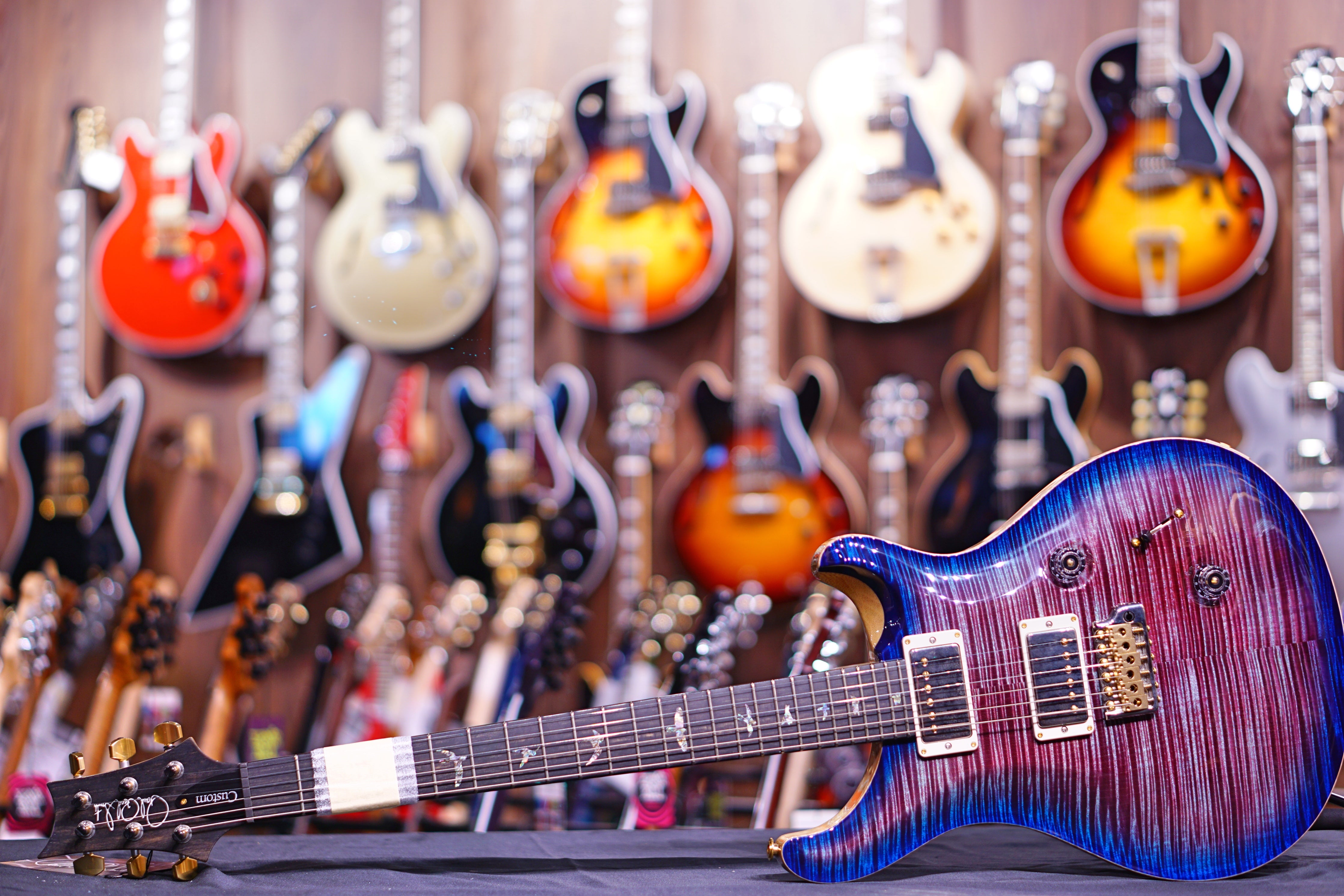 PRS Custom 24 hiend spec violet blue burst 10 top 190277476 *dent - HIENDGUITAR PRS GUITAR