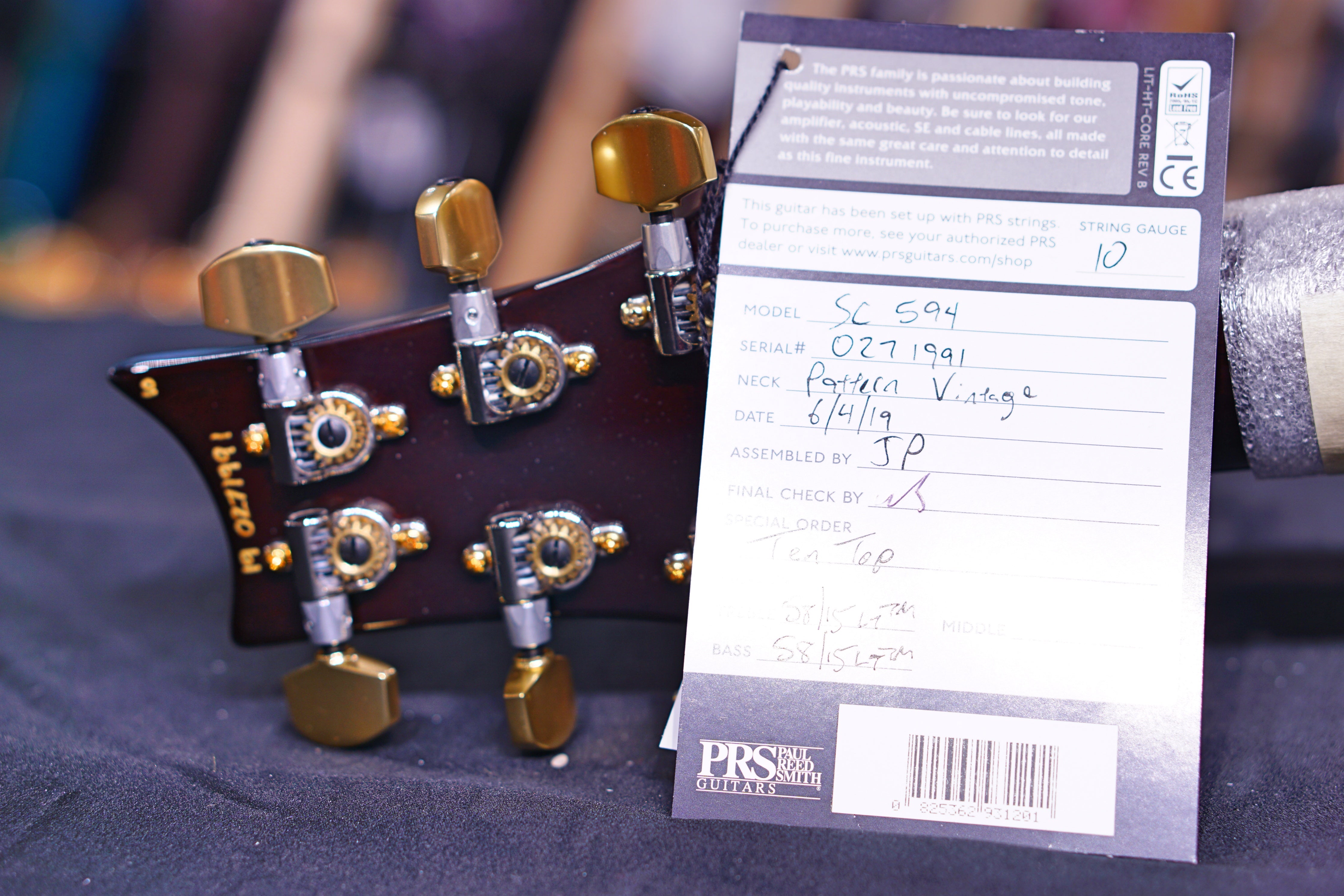 PRS McCarty 594 Singlecut 10-Top Tobacco Wrap Burst 190271991 - HIENDGUITAR PRS GUITAR