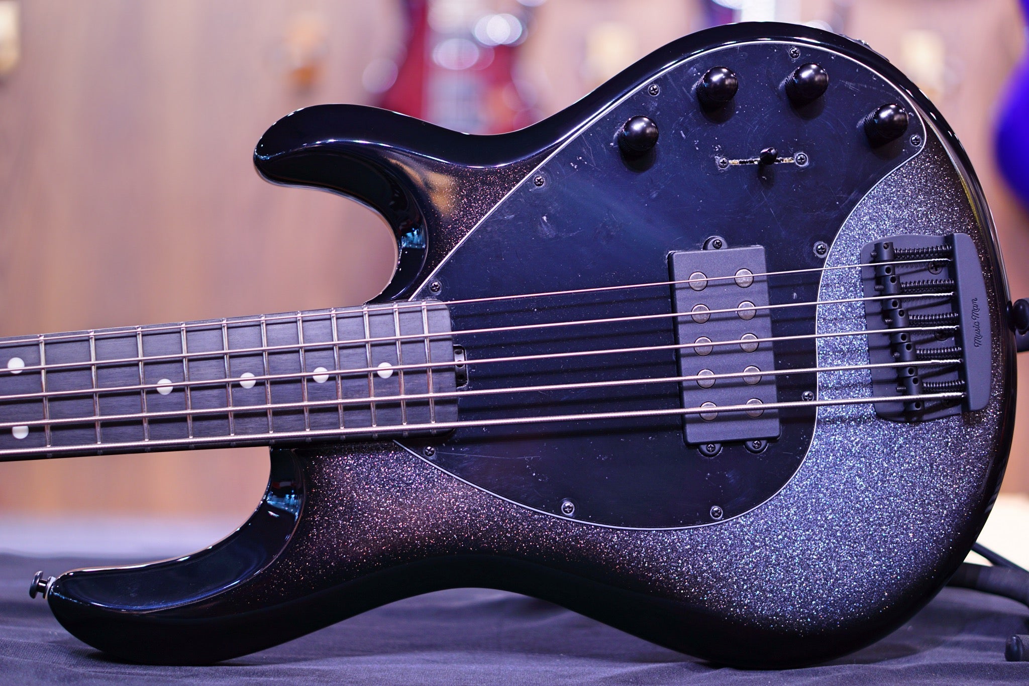 Ernie Ball Music Man StingRay Special 5 H Bass Guitar - Smoked Chrome with Ebony Fingerboard F97540 - HIENDGUITAR Musicman bass