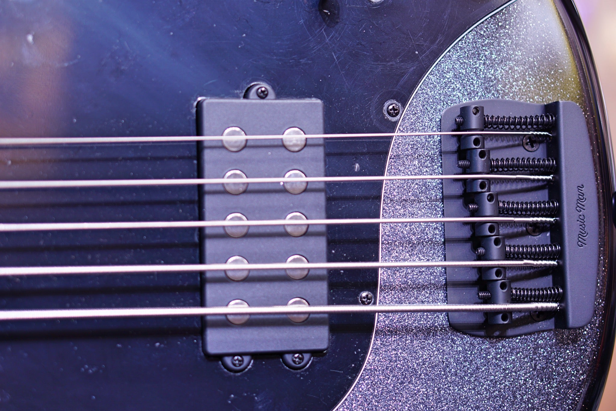 Ernie Ball Music Man StingRay Special 5 H Bass Guitar - Smoked Chrome with Ebony Fingerboard F97540 - HIENDGUITAR Musicman bass