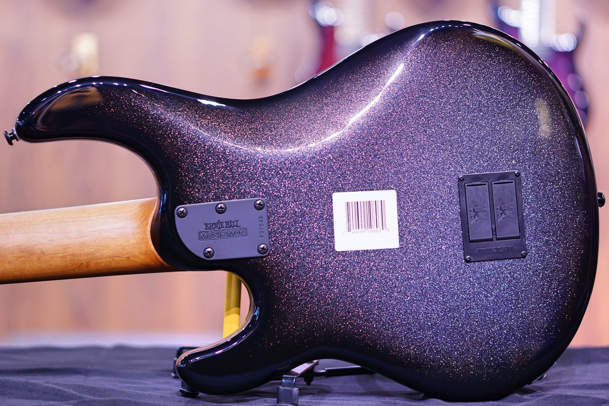 Ernie Ball Music Man StingRay Special 5 H Bass Guitar - Smoked Chrome with Ebony Fingerboard F97540 - HIENDGUITAR Musicman bass